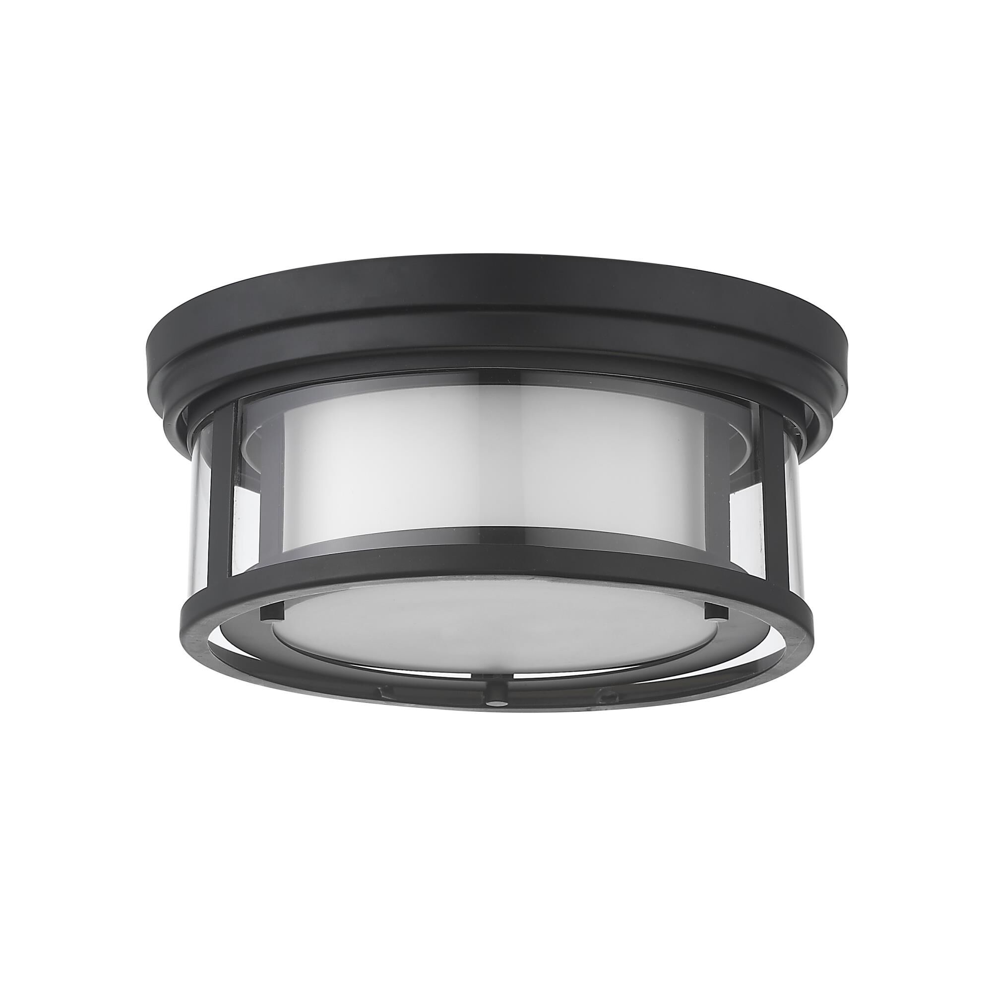 Shown in Matte Black finish and Glass shade