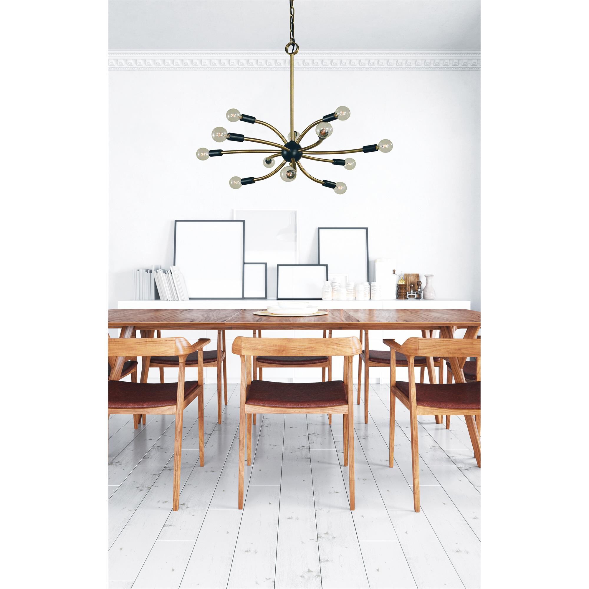 Shown in Antique Brass with Matte Black finish