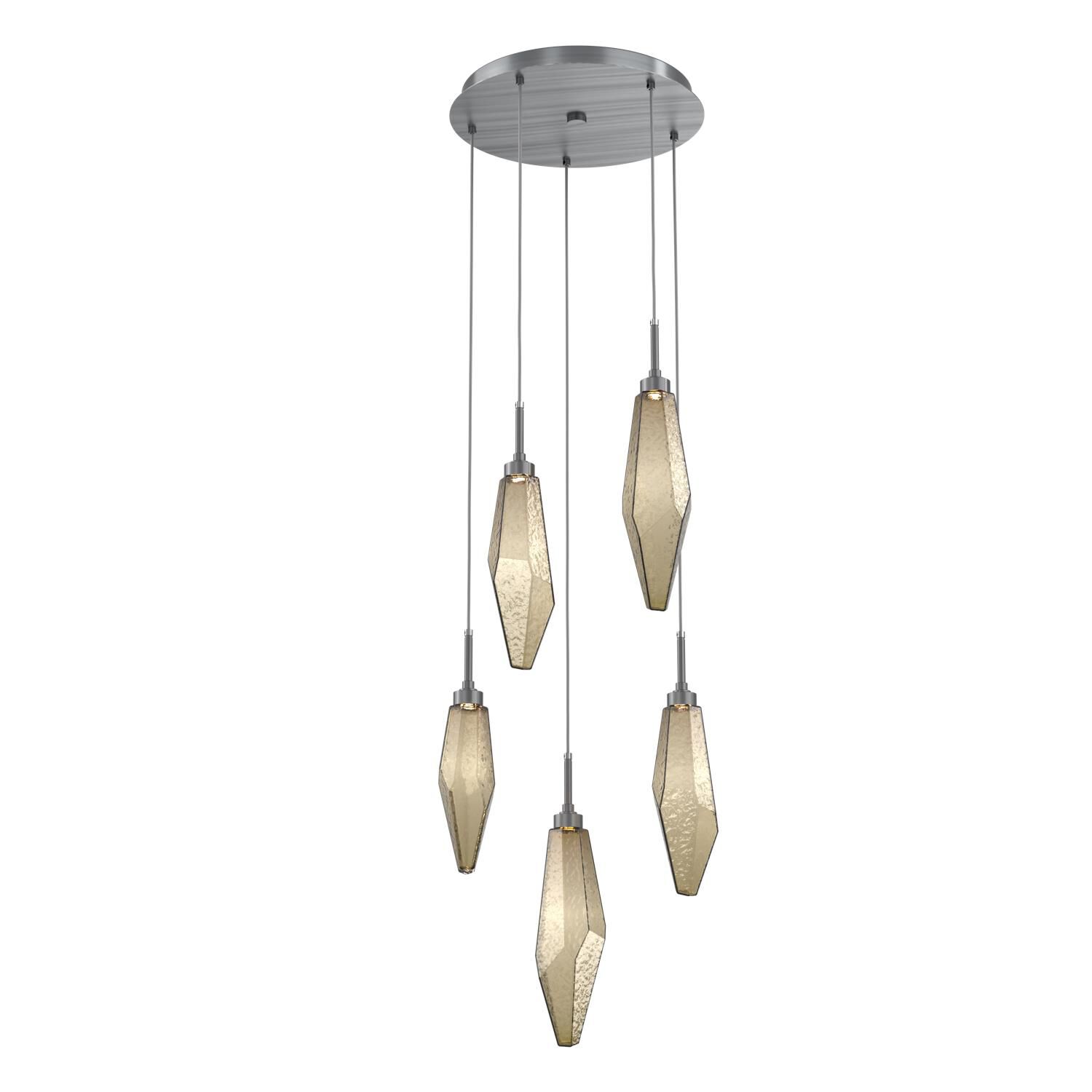 Rock Crystal Multi Light Pendant by Hammerton Studio