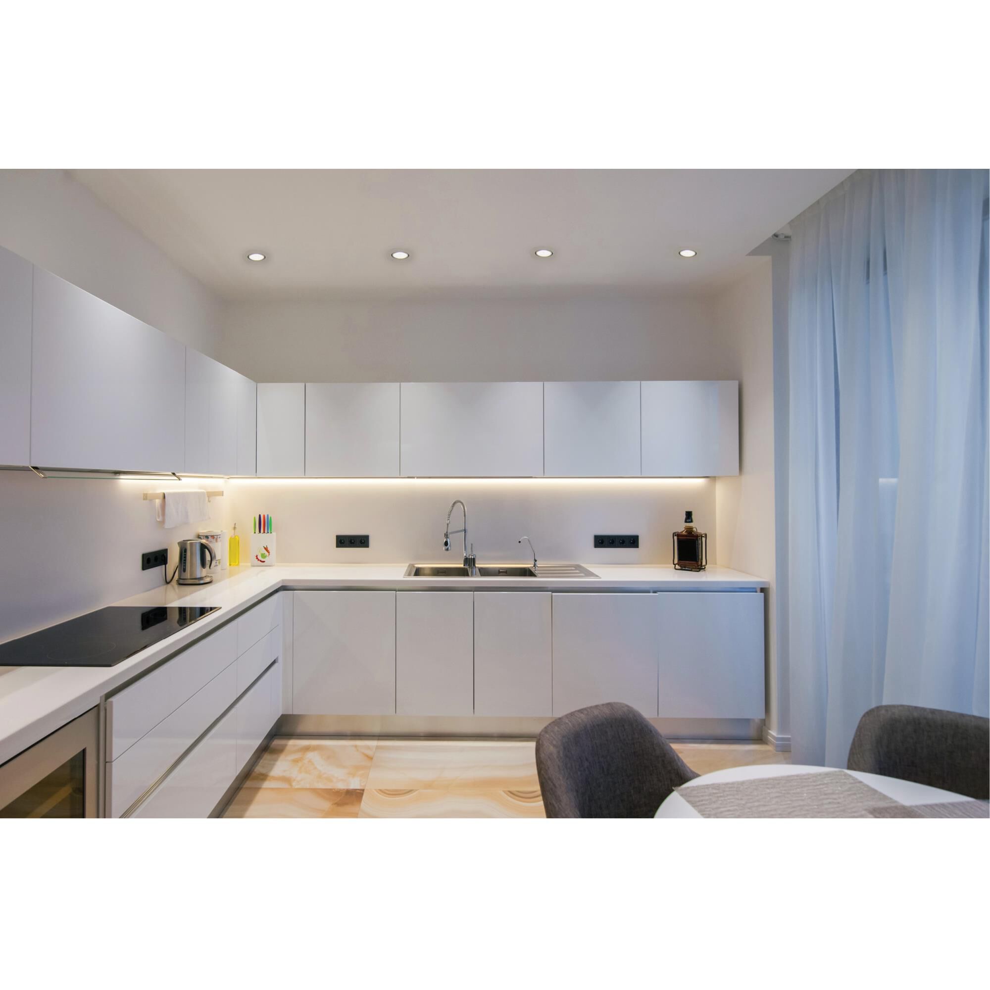 Shown in White finish