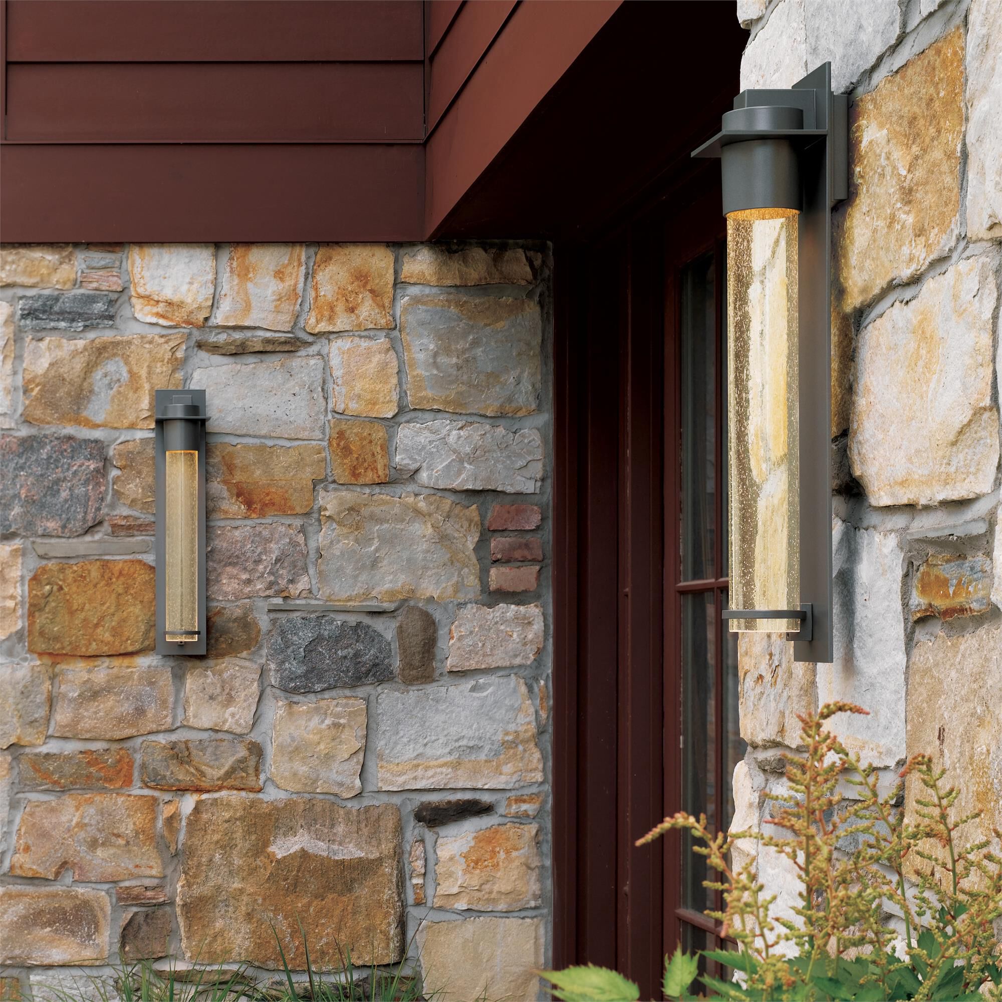 Shown in Coastal Dark Smoke finish and Clear Seeded glass