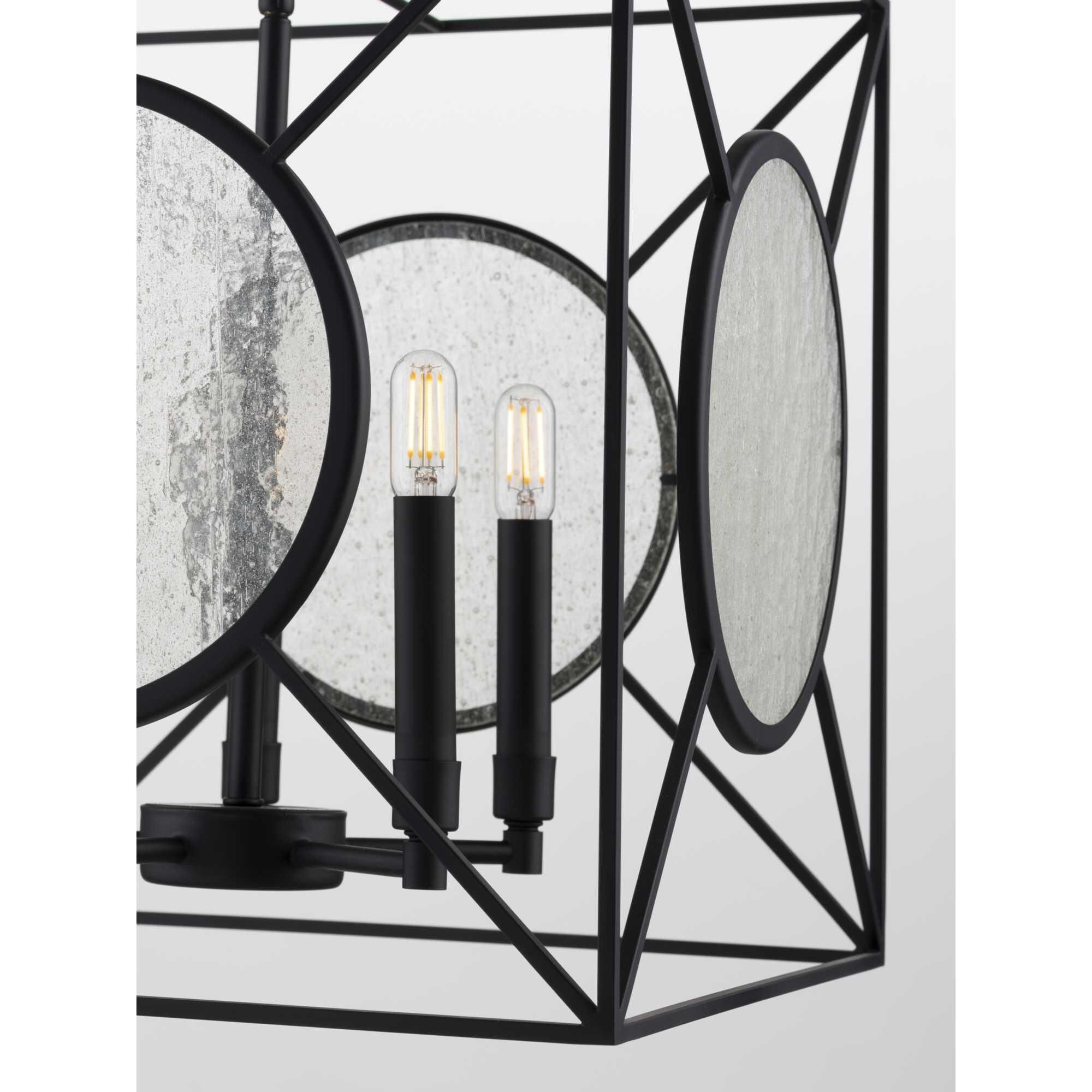 Shown in Matte Black finish and Clear Seeded glass