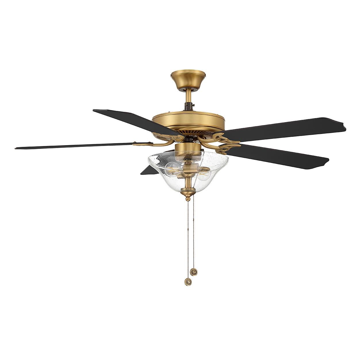 52 Inch Ceiling Fan with Light Kit by Meridian Lighting
