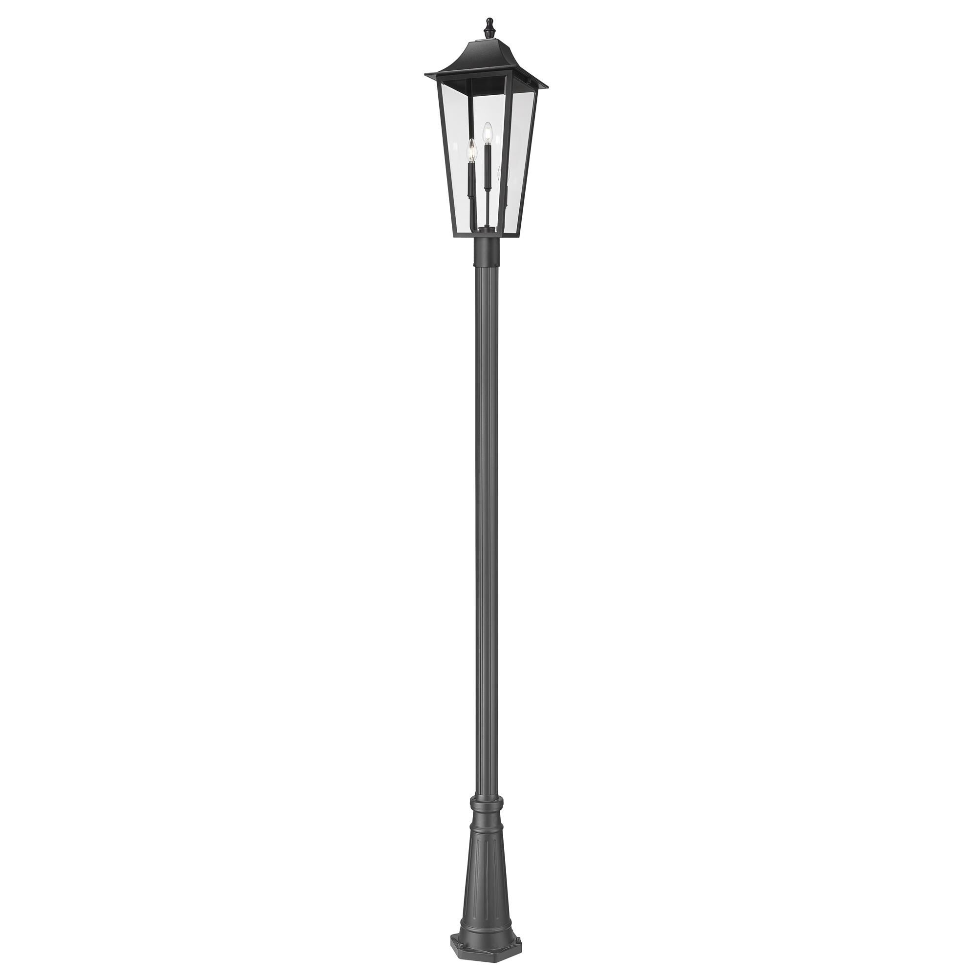 Shown in Black finish and Clear Beveled glass and Clear Beveled shade