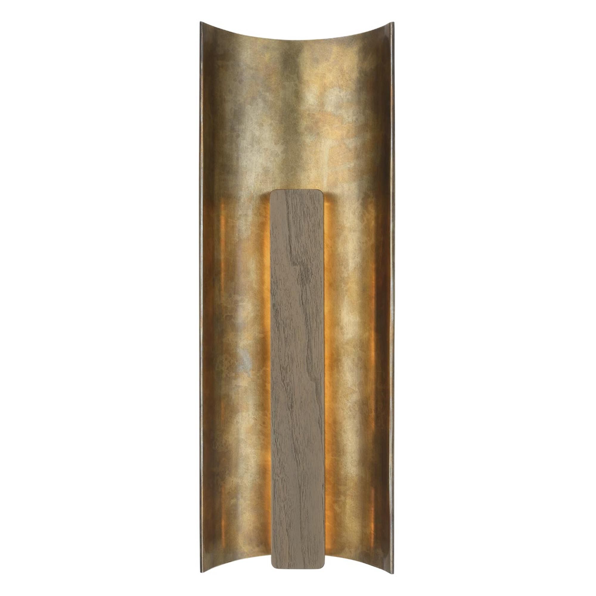 Shown in Mottled Brass And Warm Walnut finish