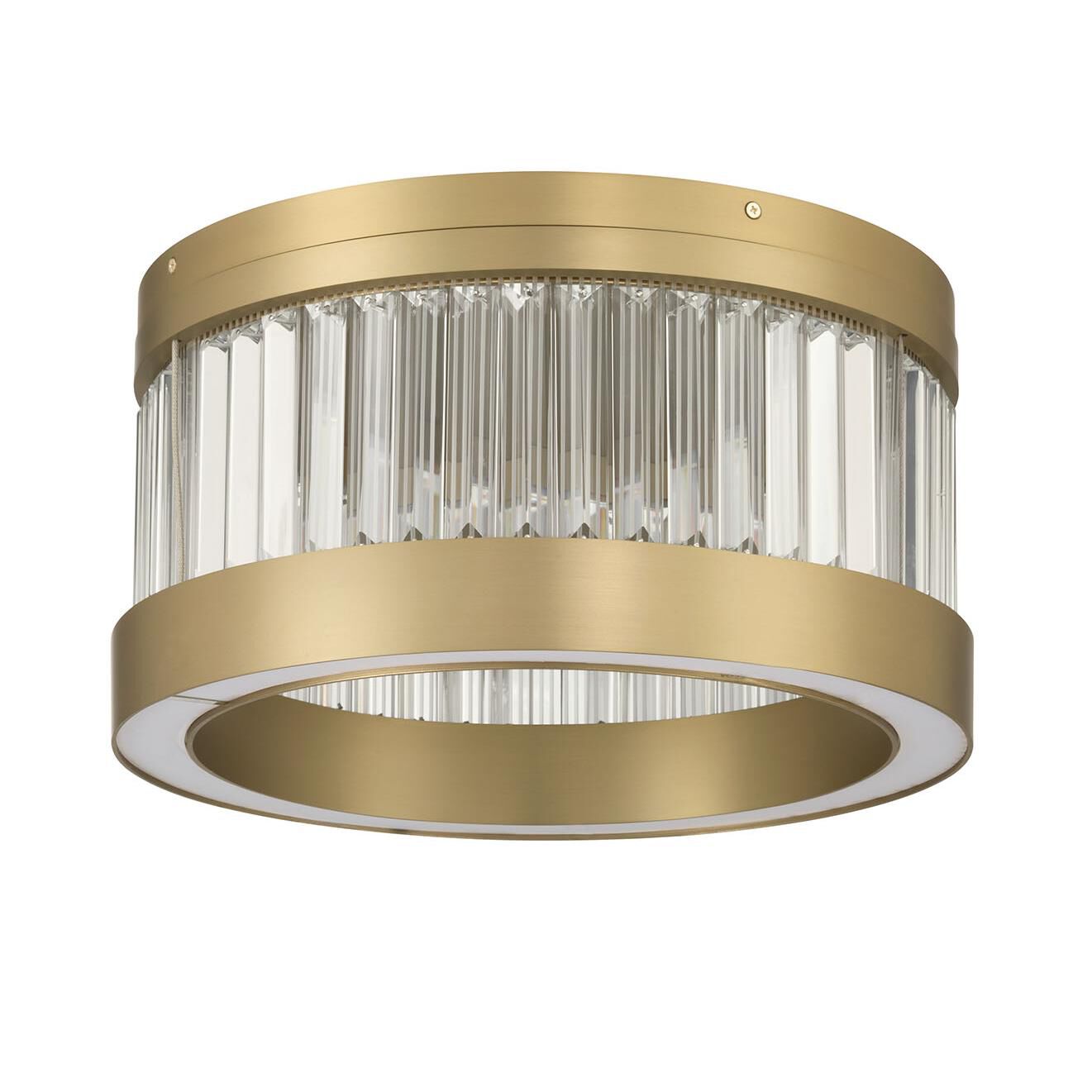 Shown in Gold finish and Clear Crystal glass