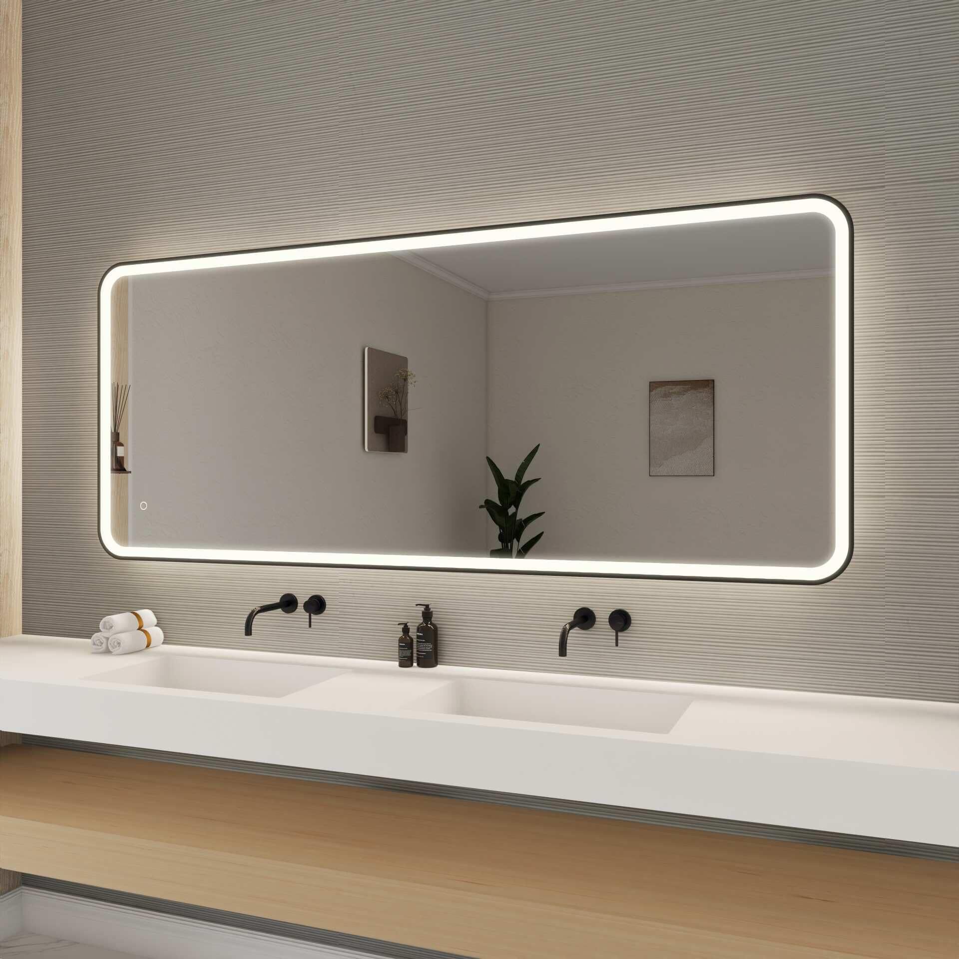 Harmoni 72 Inch Rectangular LED Lighted Mirror by Elegant Decor