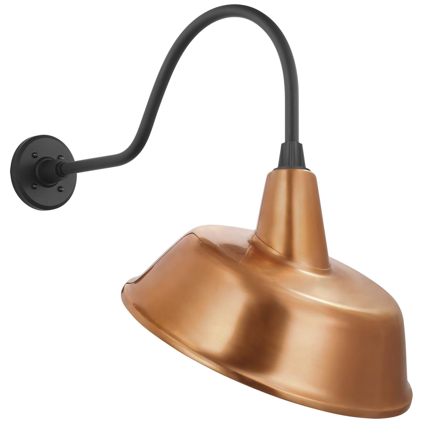 Shown in Matte Black finish and Copper shade