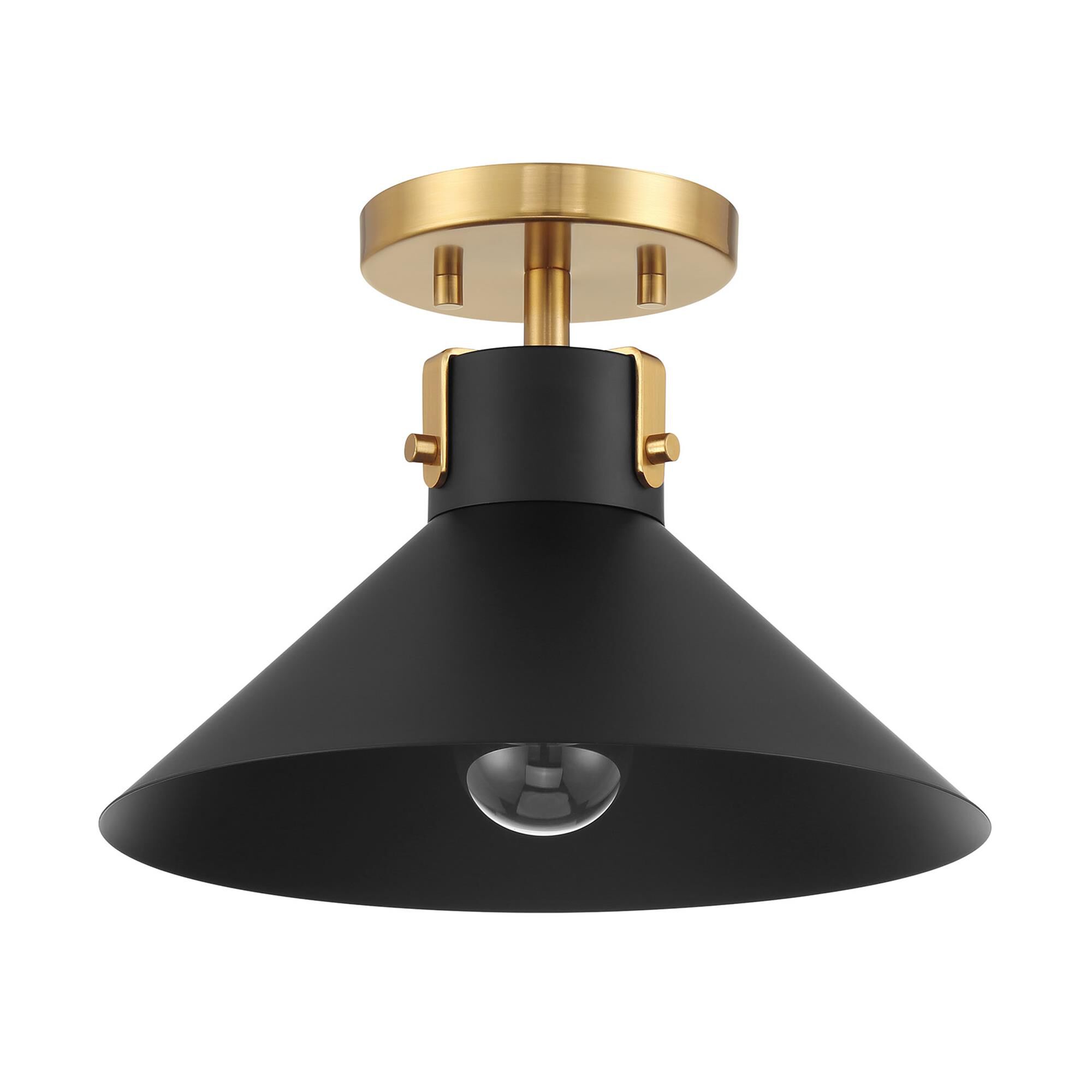 Shown in Matte Black and Natural Brass finish