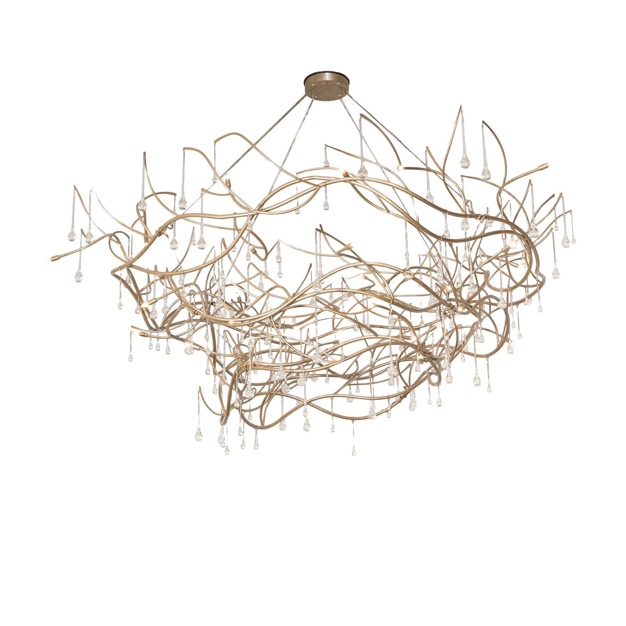 Crystal Tear Drop 96 Inch 32 Light Chandelier by Meyda Lighting