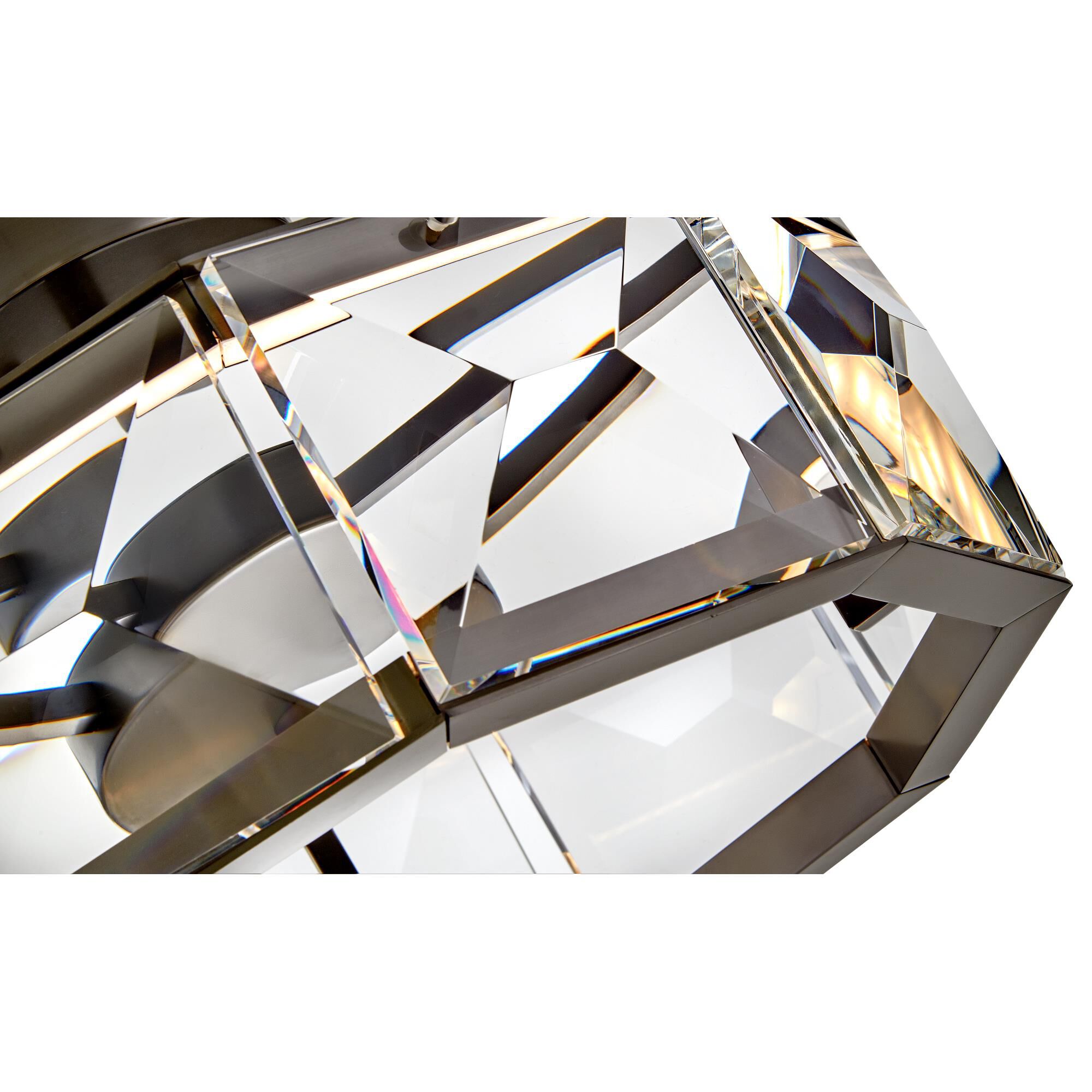 Shown in Black Oxide finish and Faceted Clear Crystal glass