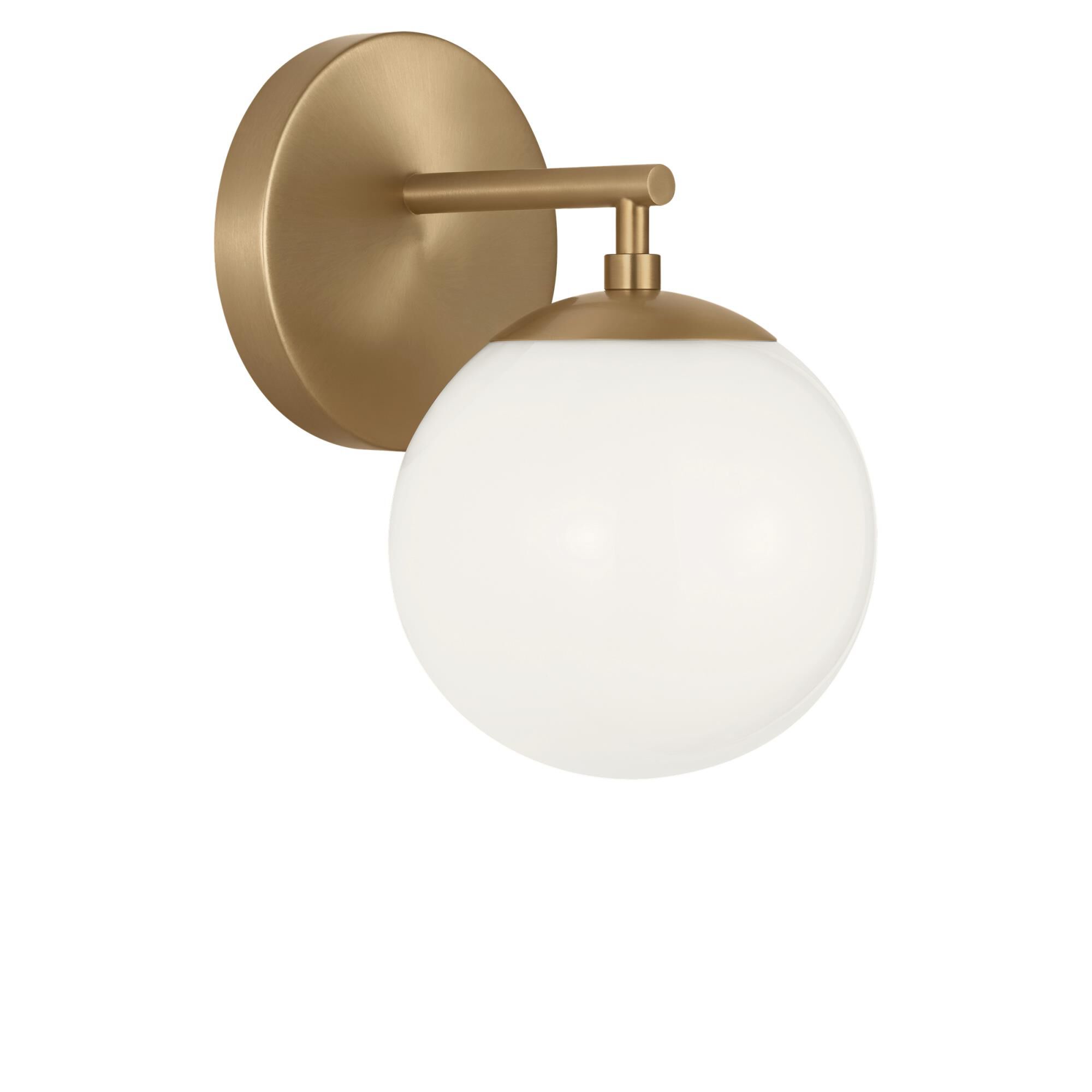 Shown in Satin Brass finish and Clear White glass