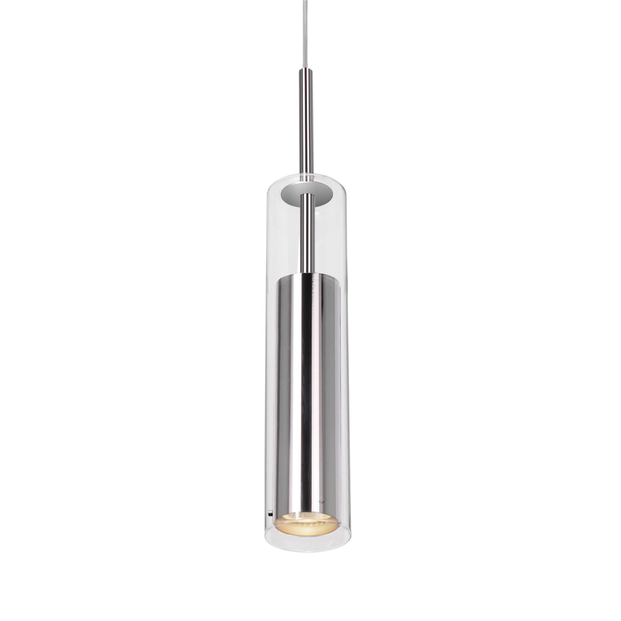 Shown in Chrome finish and Clear glass