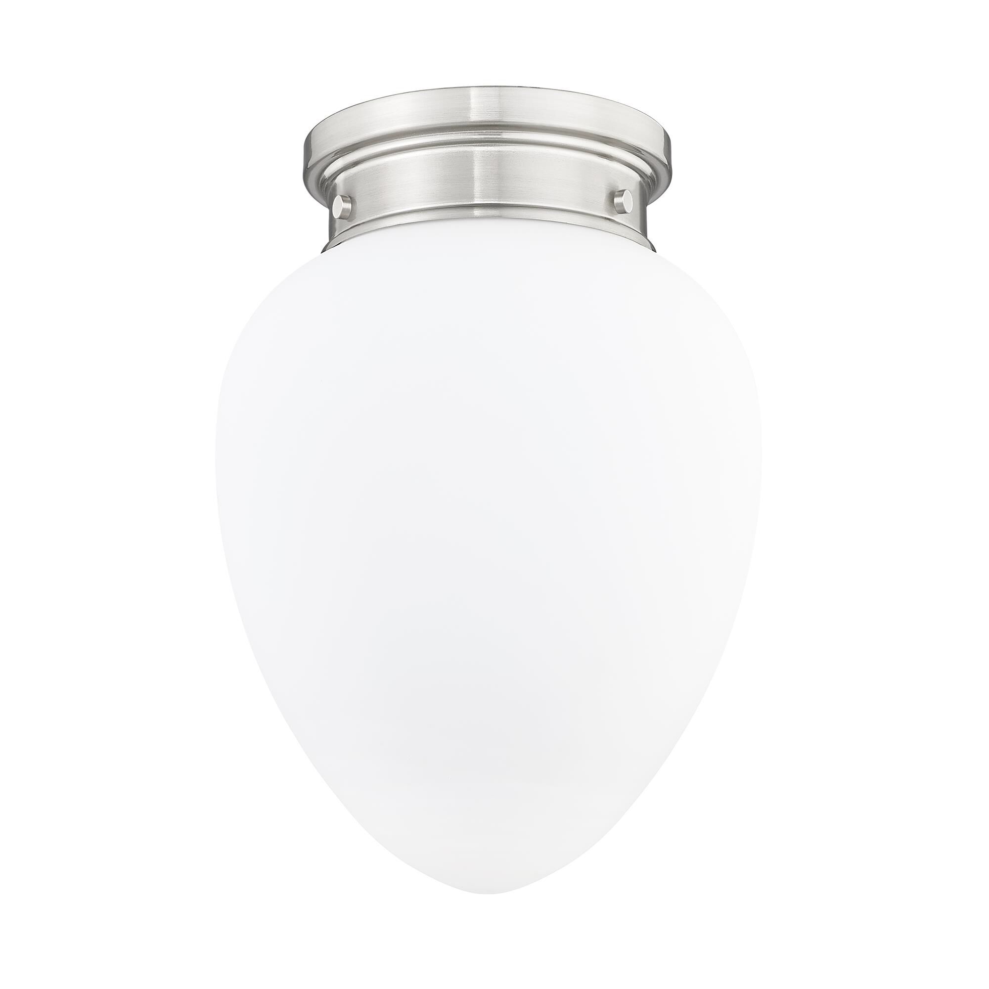 Shown in Brushed Nickel finish and Etched Opal glass