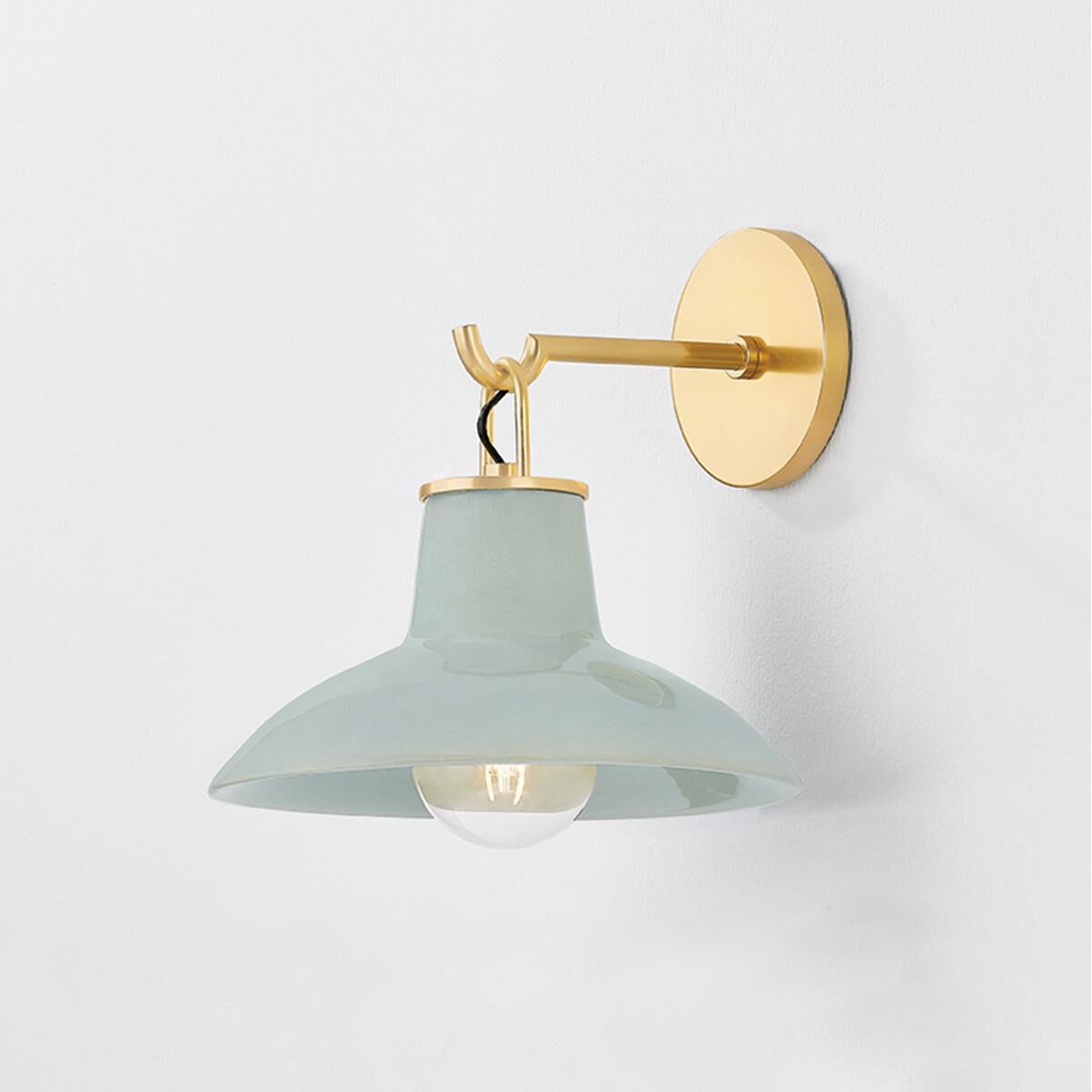 Shown in Aged Brass and Ceramic Moss Crackle finish