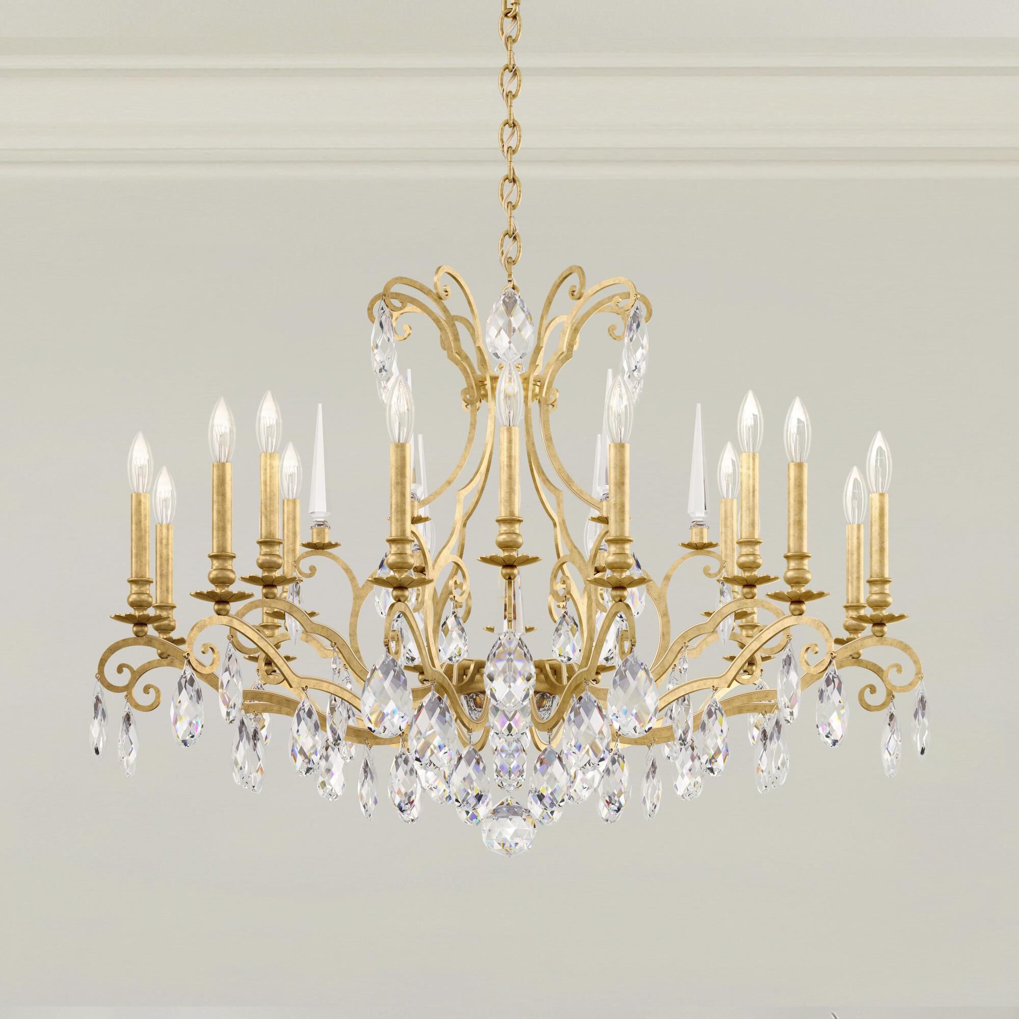 Nouveau 40 Inch 18 Light Chandelier by Schonbek