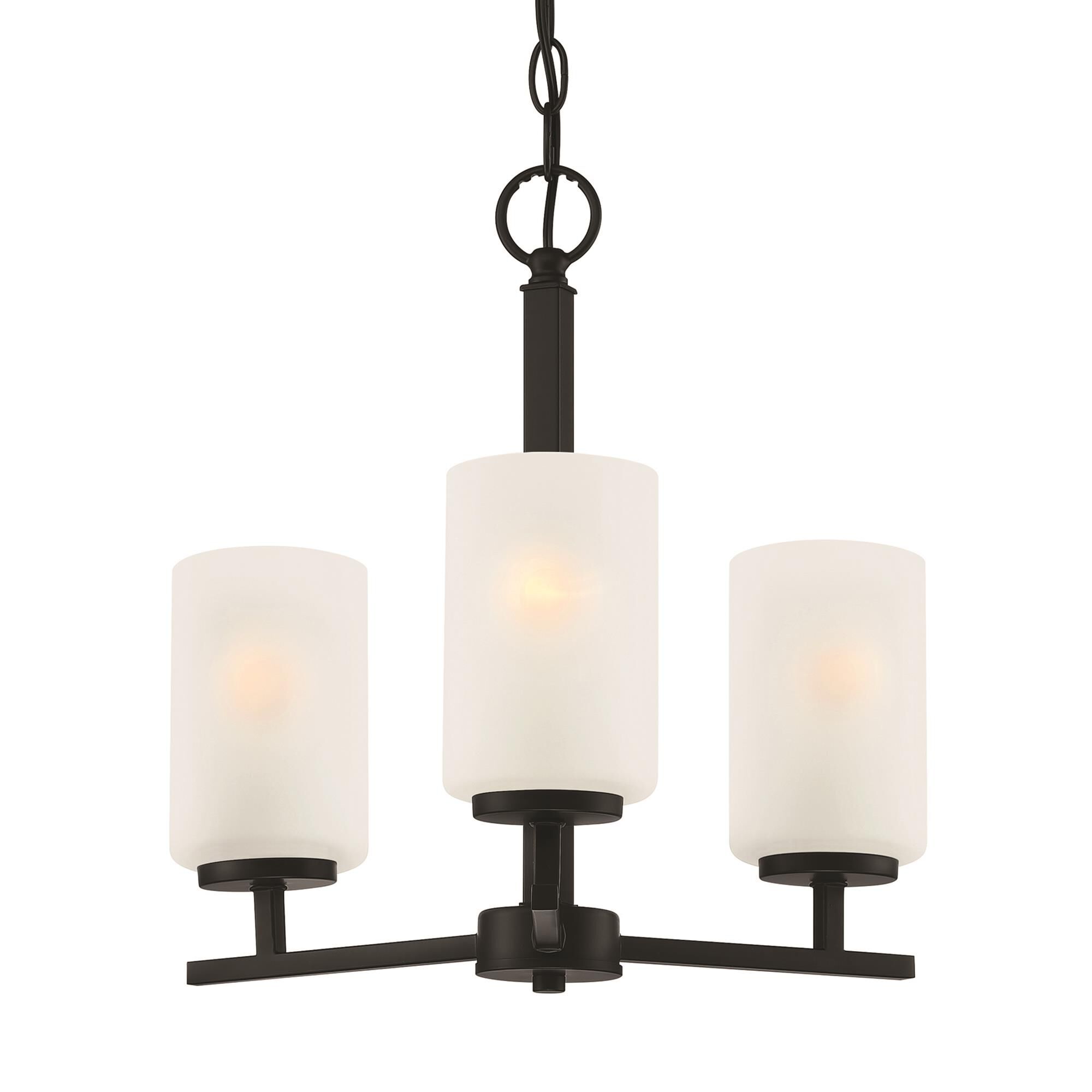 Shown in Matte Black finish and Etched glass and Etched Glass shade