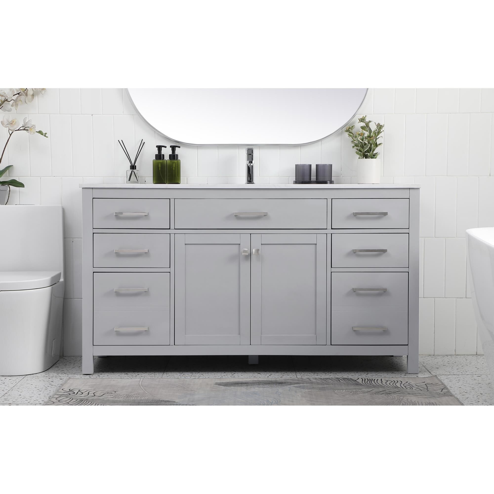 Lewis 60 Inch Bath Vanity by Elegant Decor