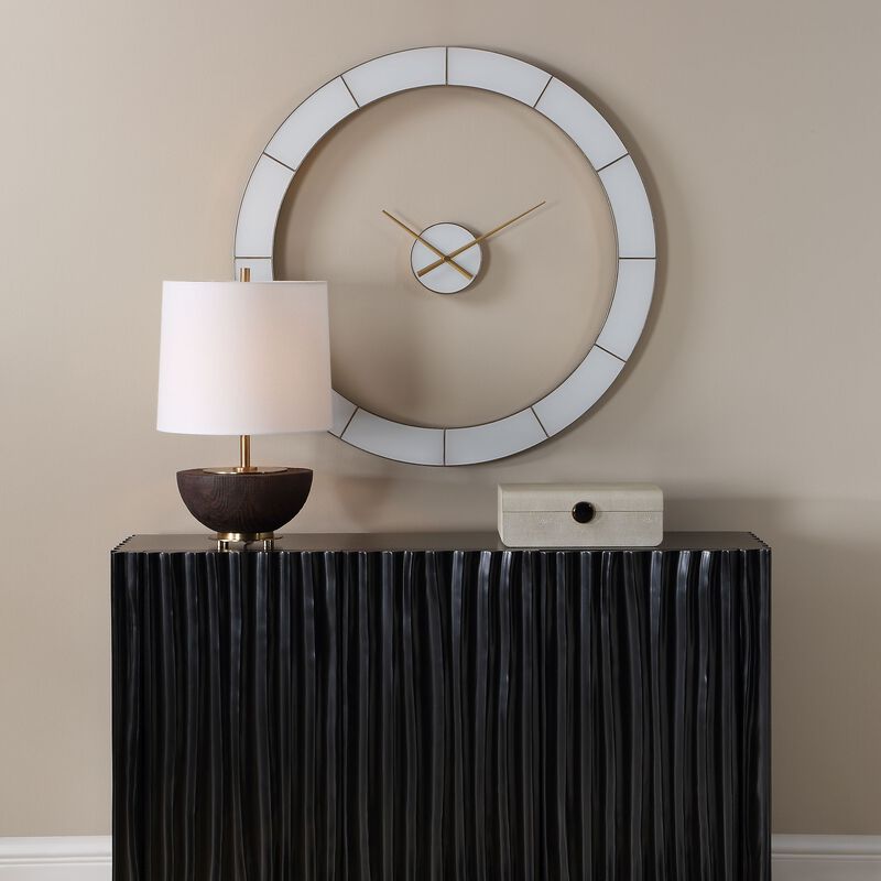 Ivory Halo Clock by Uttermost
