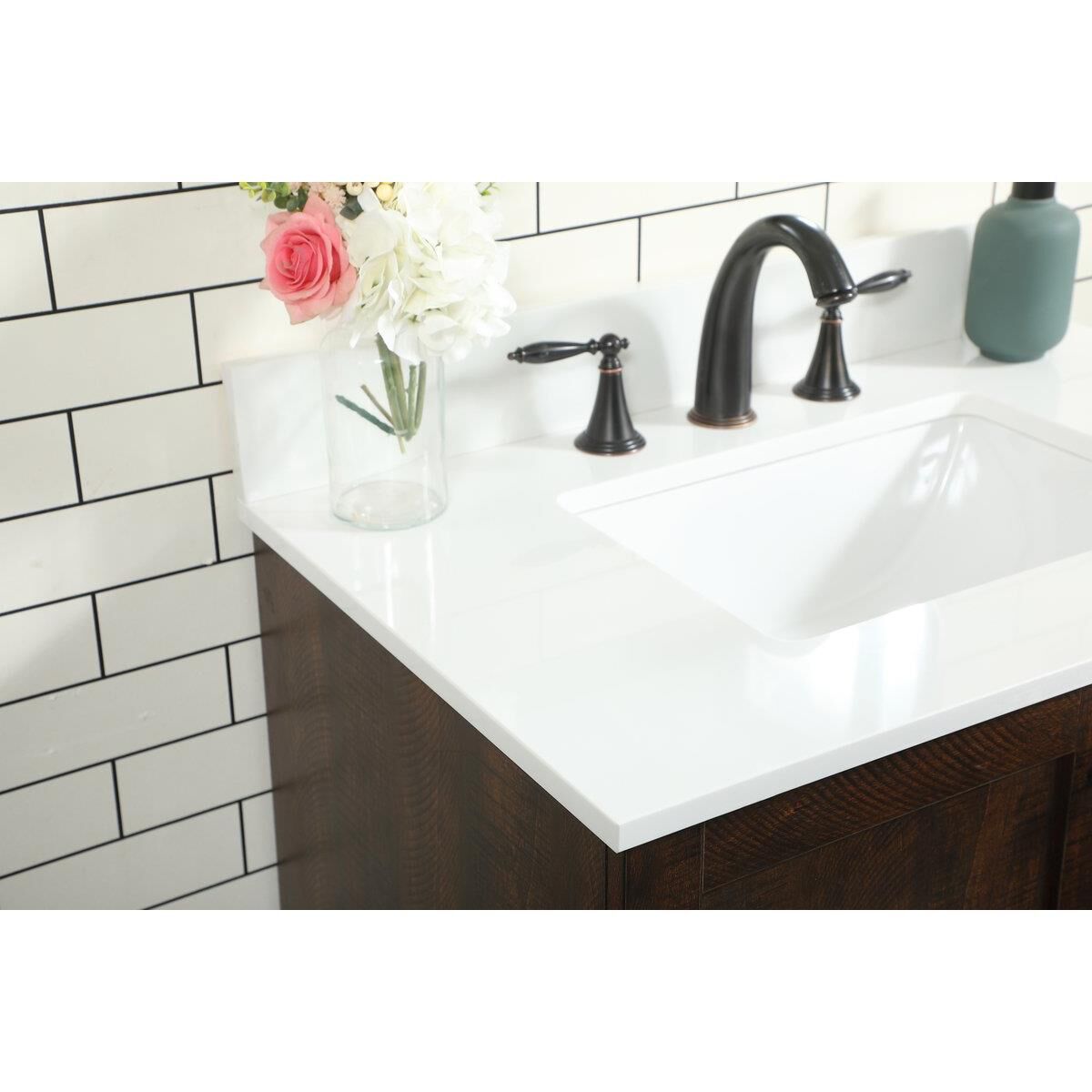 Shown in Expresso finish and With Backsplash accent