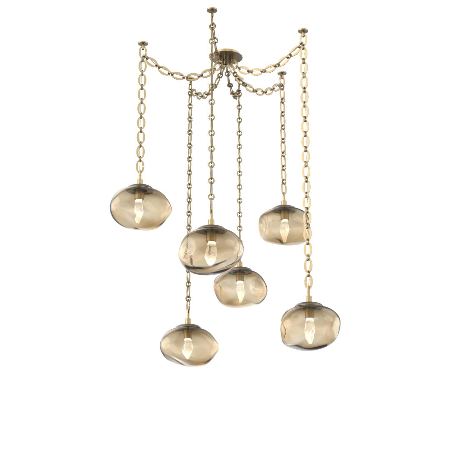 Shown in Gilded Brass finish and Geo Bronze glass