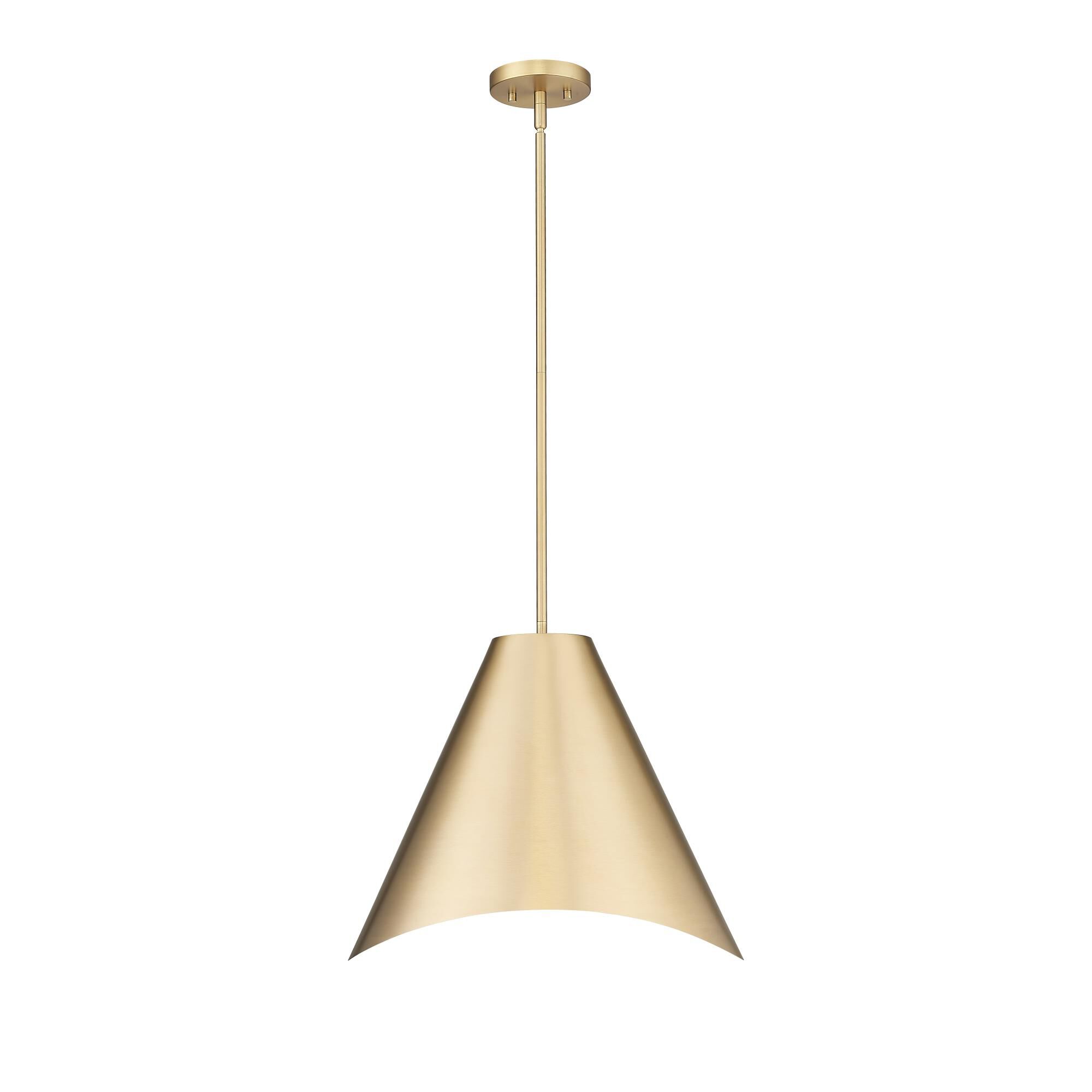 Shown in Modern Gold finish and Modern Gold And Inner White glass and Modern Gold And Inner White shade