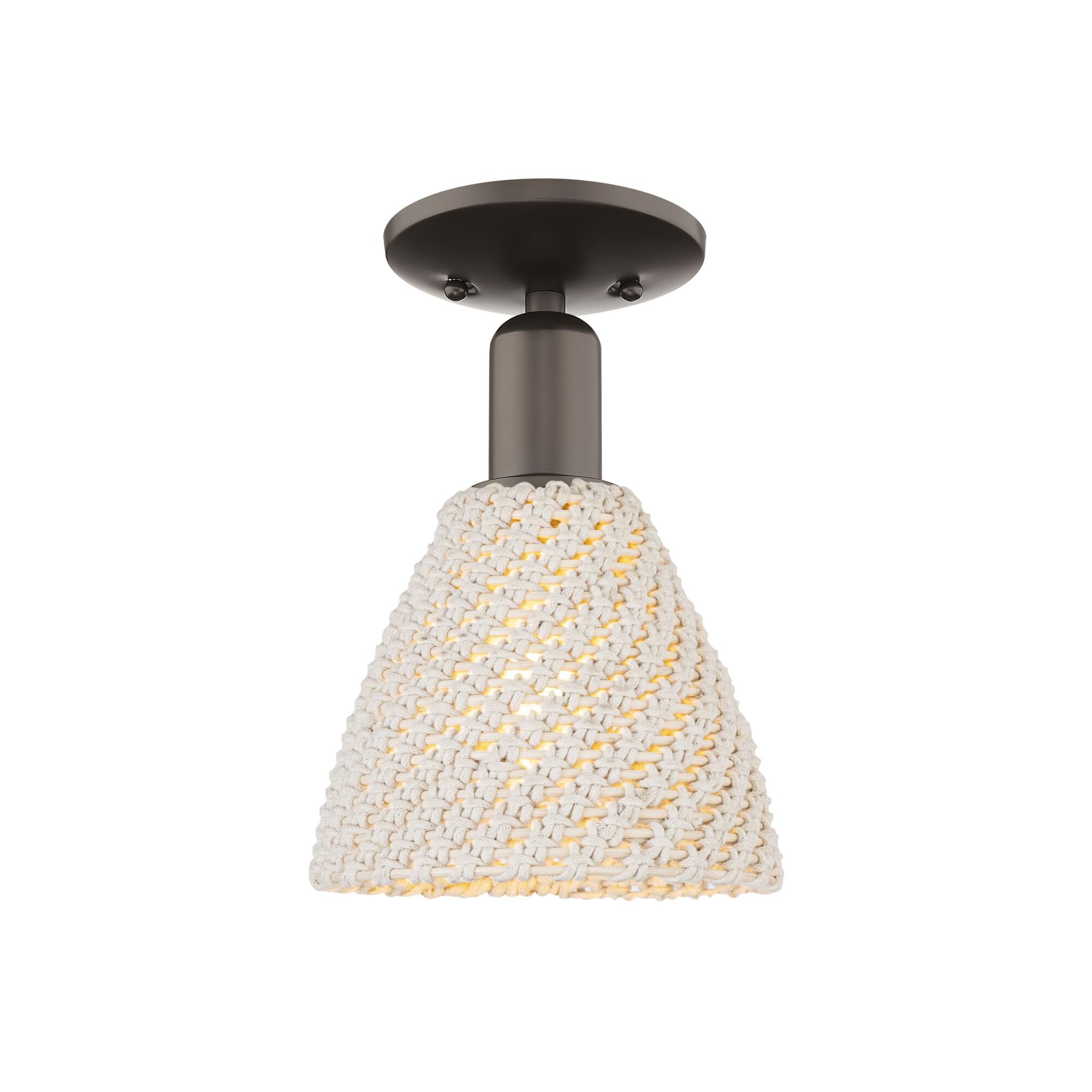 Shown in Oil Rubbed Bronze finish and Natural shade