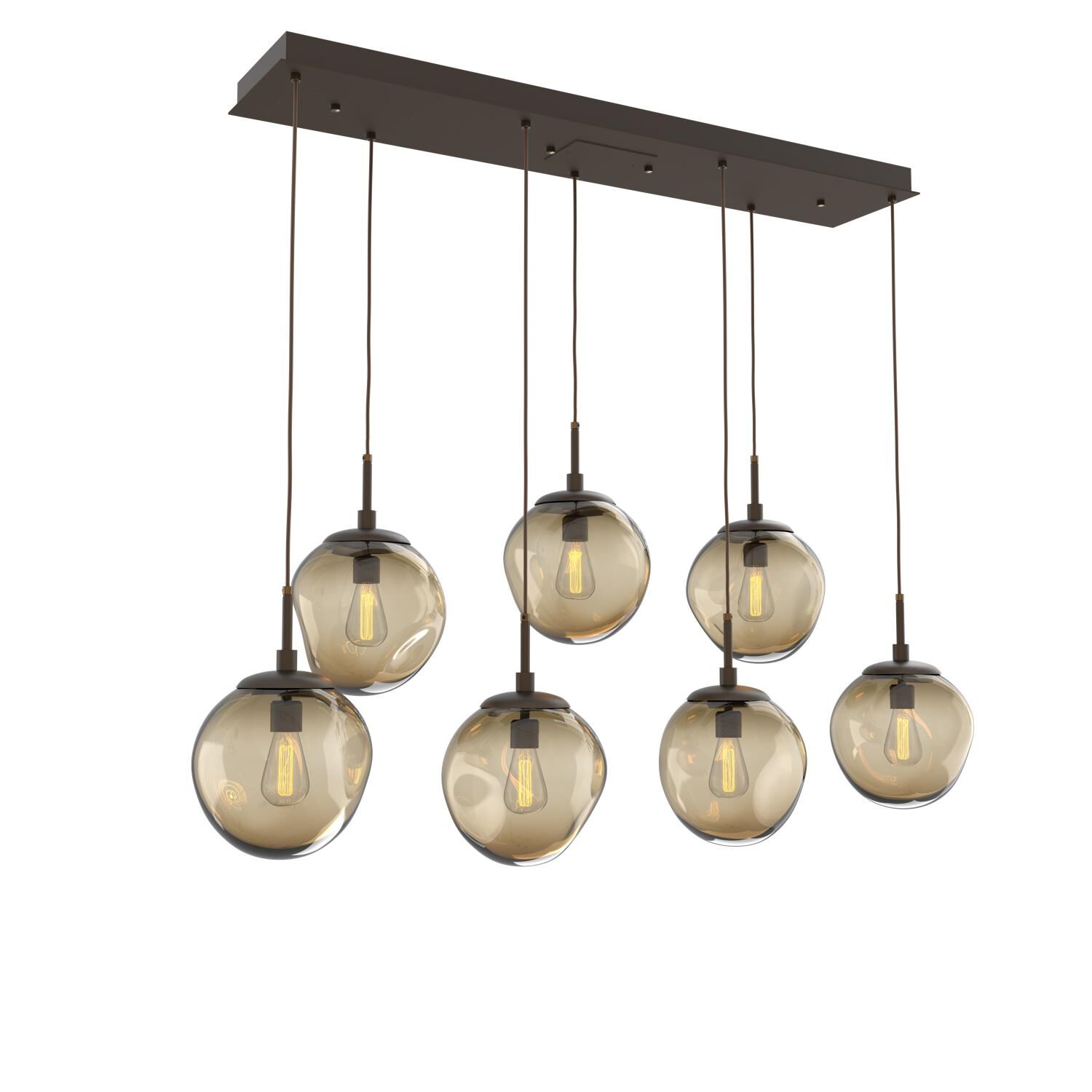 Levi Wilson Nebula 50 Inch 7 Light Linear Suspension Light by Hammerton Studio
