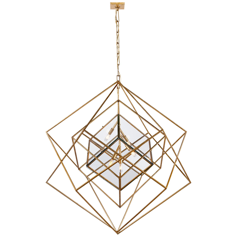 Kelly Wearstler Cubist 45 Inch 5 Light Chandelier by Visual Comfort Signature Collection