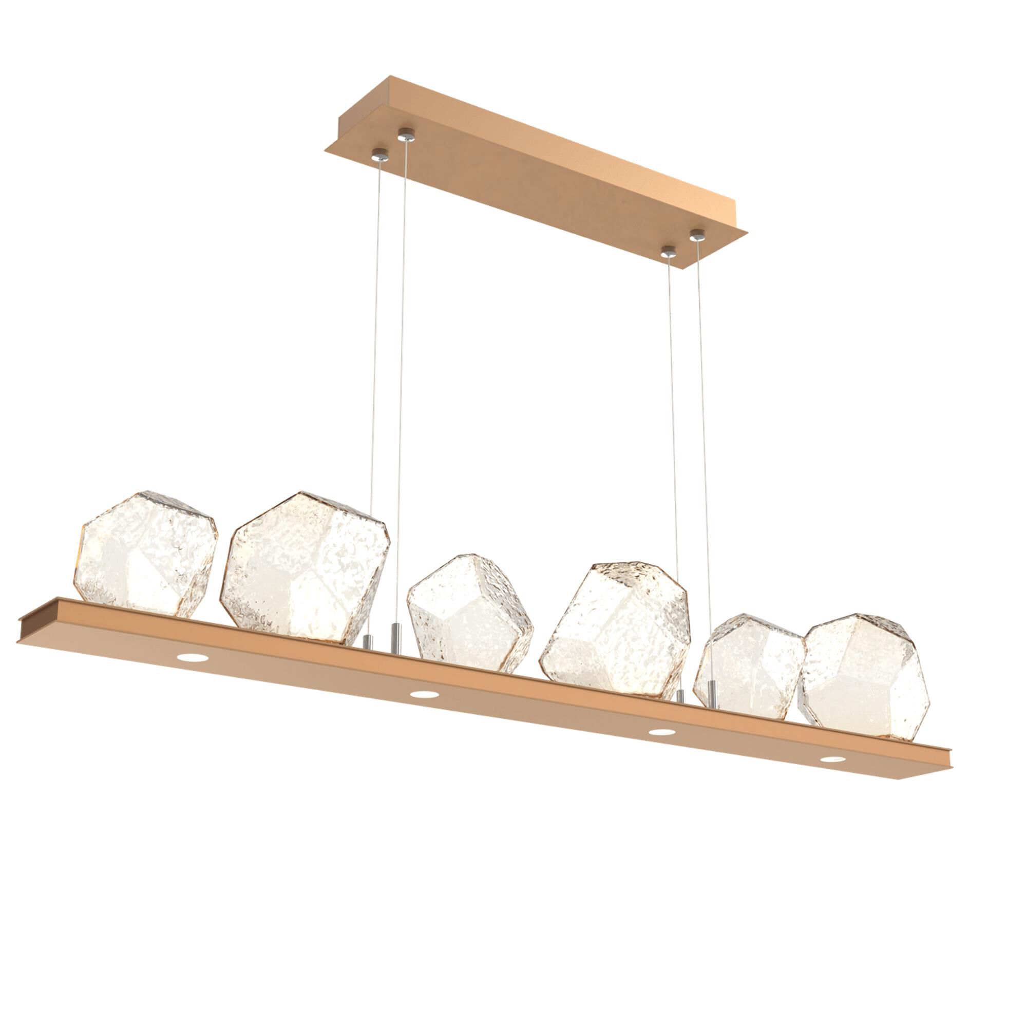 Shown in Novel Brass finish and Amber glass