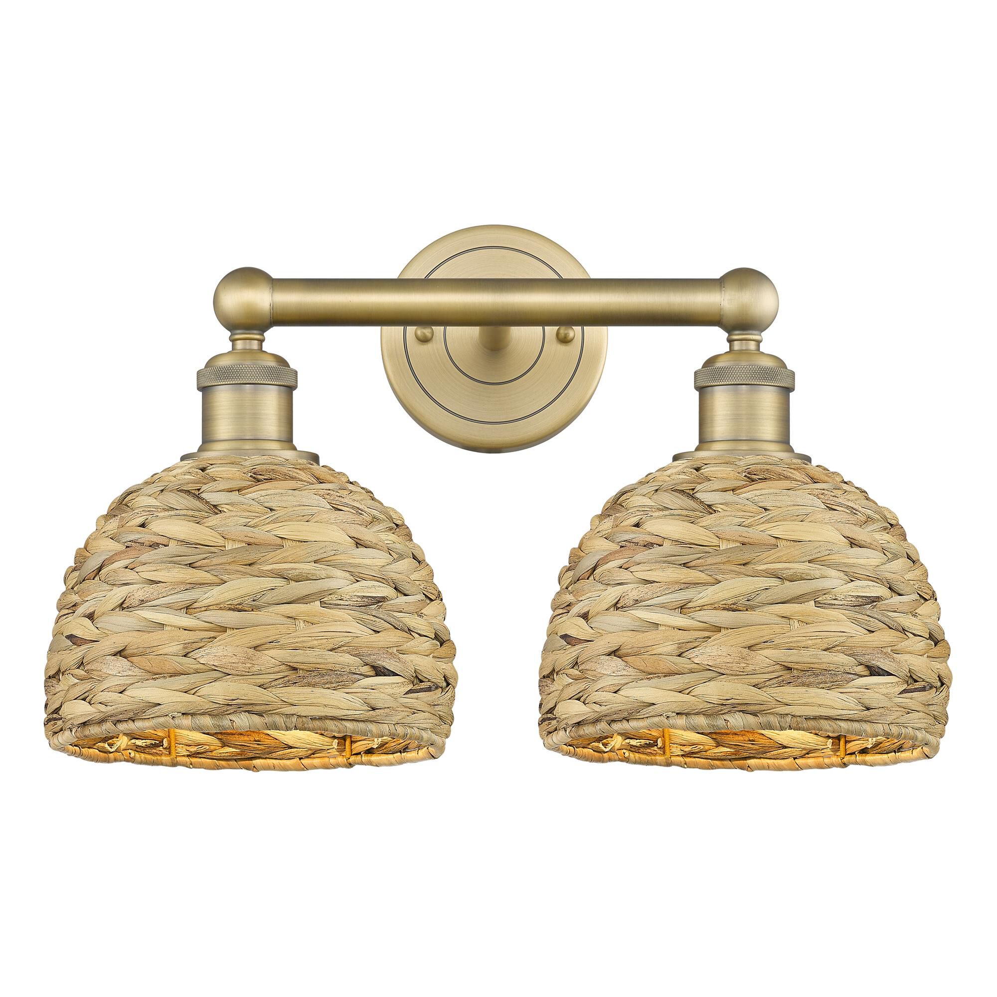 Bruno Marashlian Woven Rattan 17 Inch Bath Vanity Light by Innovations Lighting