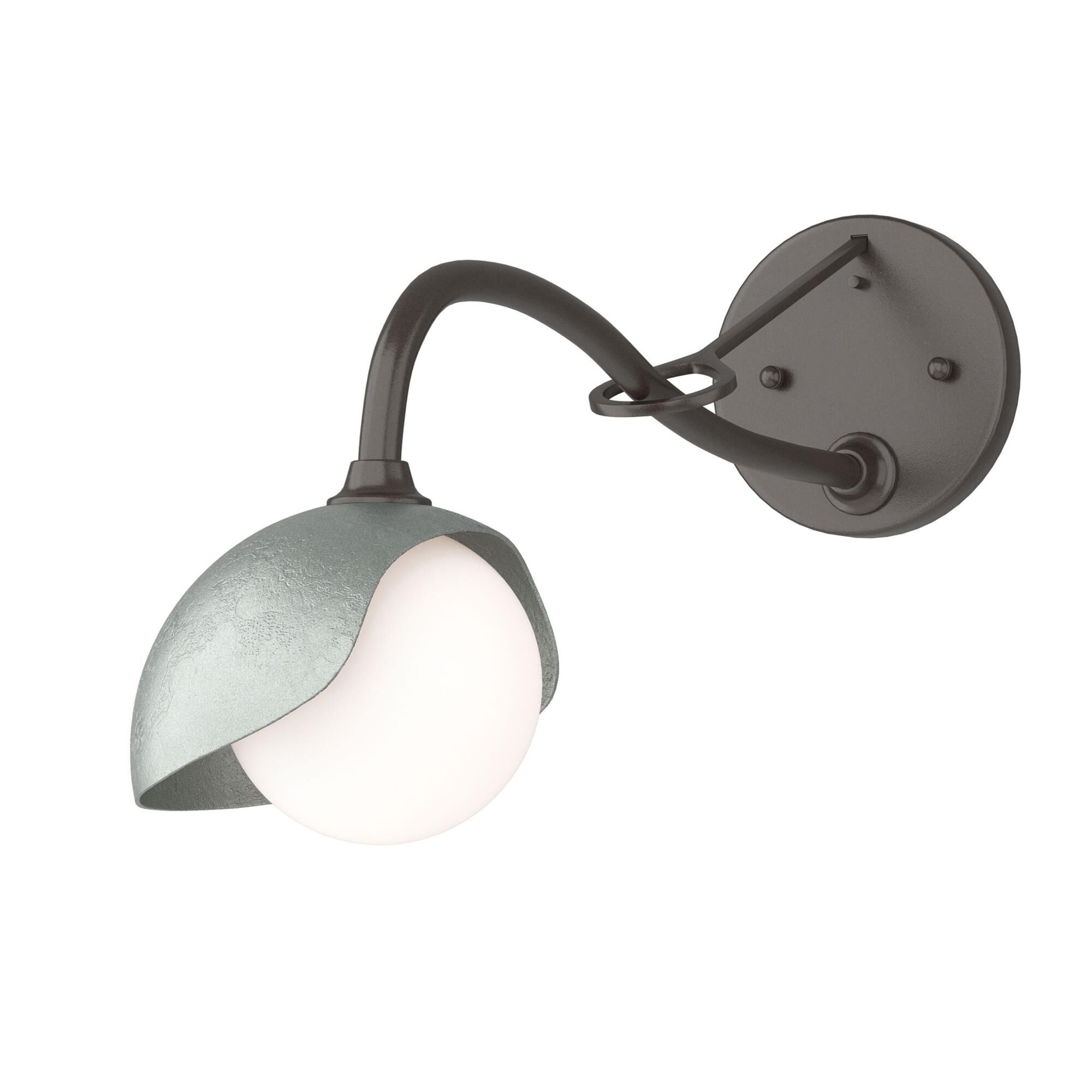 Shown in Oil Rubbed Bronze finish and Opal glass and Vintage Platinum (82) accent