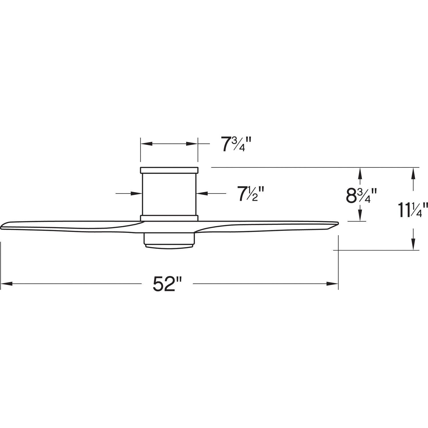 Hover Outdoor Rated 52 Inch Flush Mount Fan with Light Kit by Hinkley Lighting