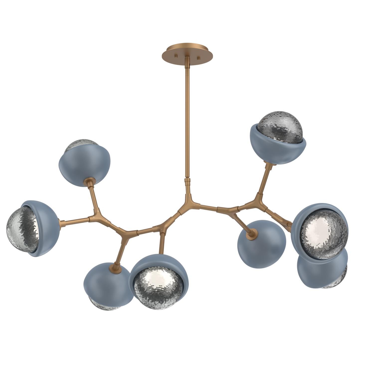 Levi Wilson Cabochon 38 Inch Linear Suspension Light by Hammerton Studio