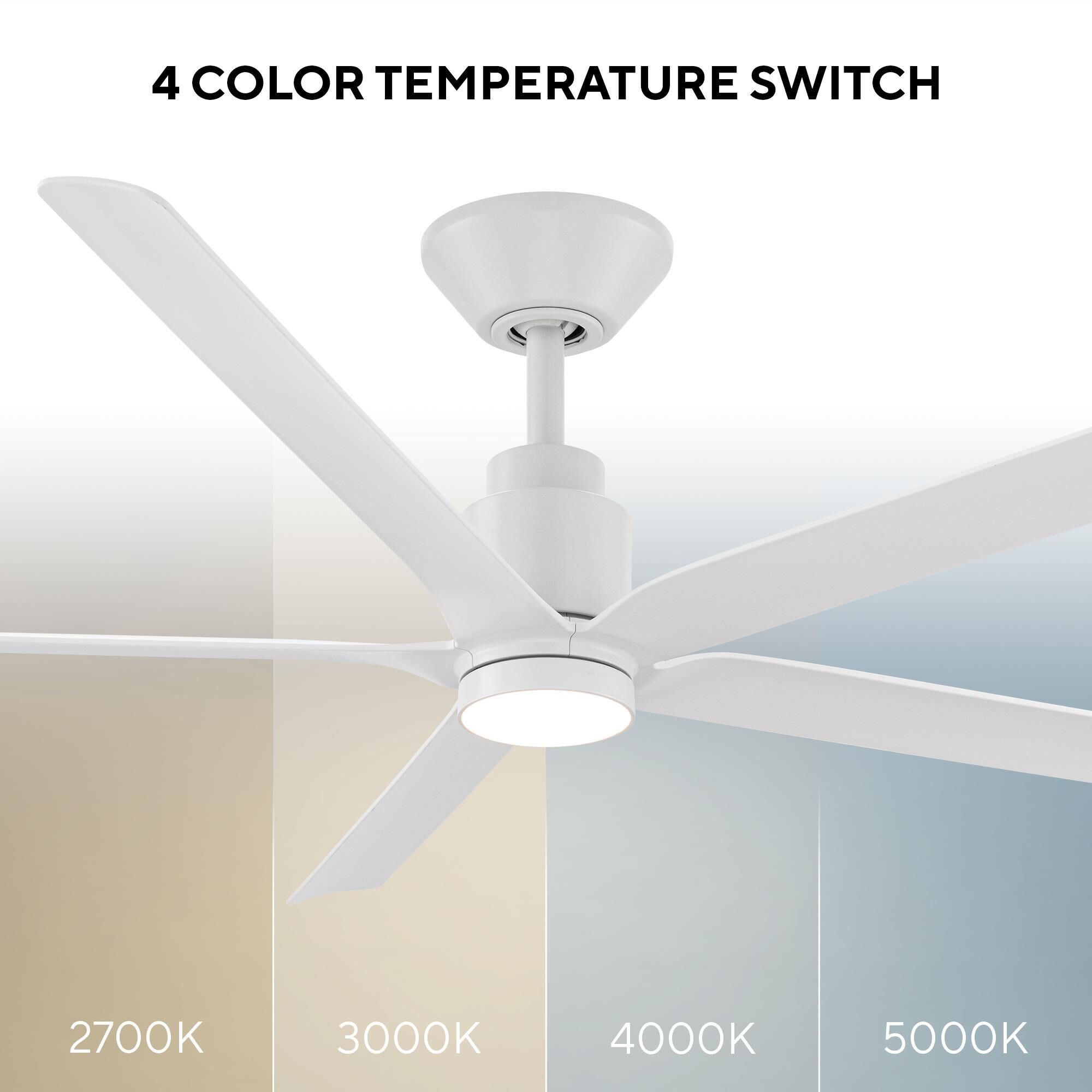 Smooth 56 Inch Ceiling Fan with Light Kit by Modern Forms