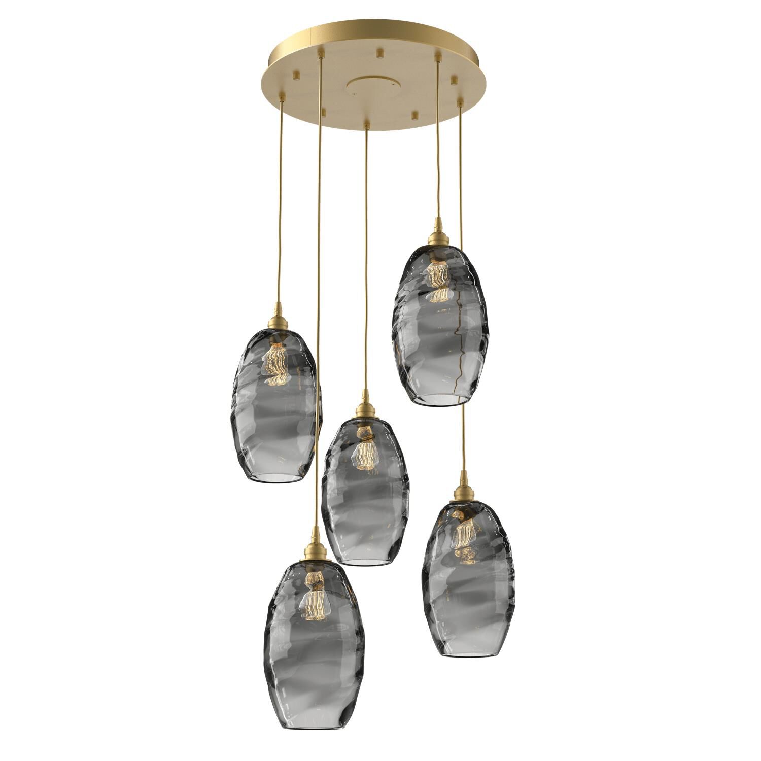 Ellisse 20 Inch 5 Light Multi Light Pendant by Hammerton Studio