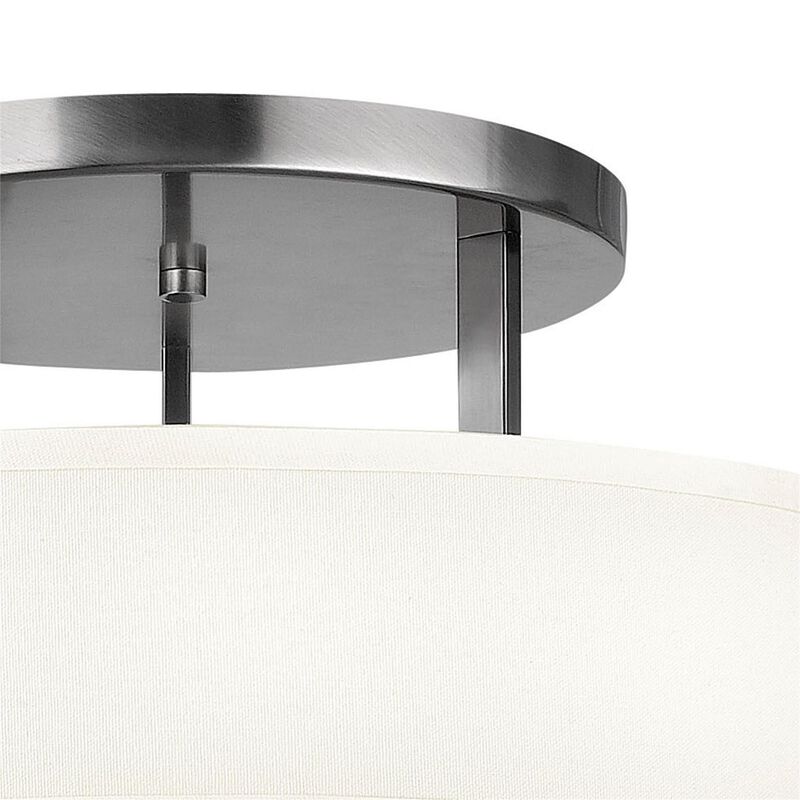 Hampton 20 Inch 3 Light Semi Flush Mount by Hinkley