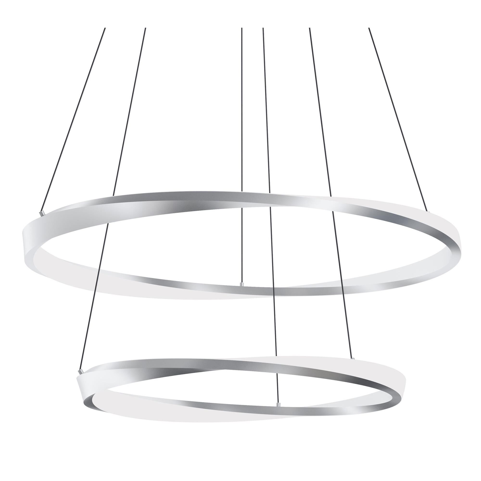 Shown in Satin Nickel finish and White Acrylic glass