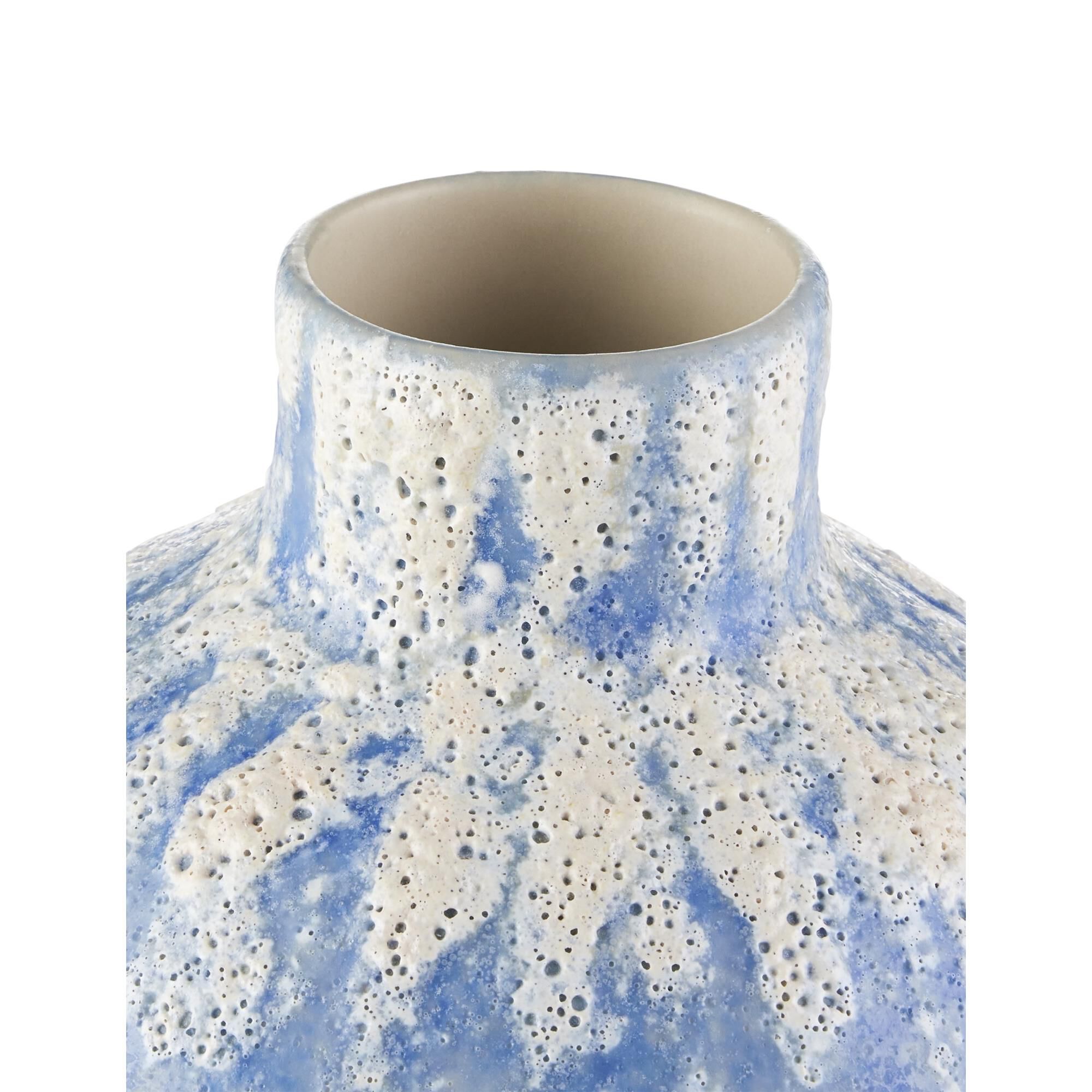 Paros Blue Vase Set of 4 Vase-Urn by Currey and Company