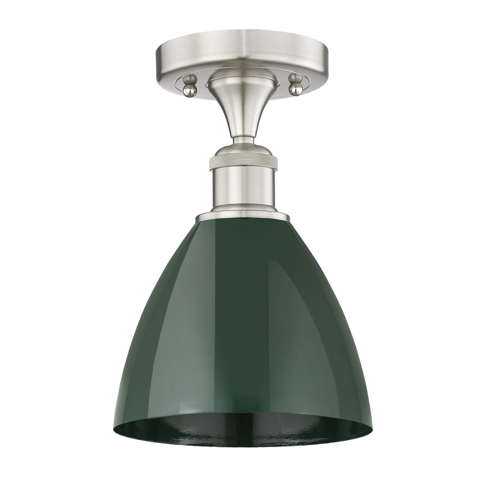 Shown in Satin Nickel finish and Green shade