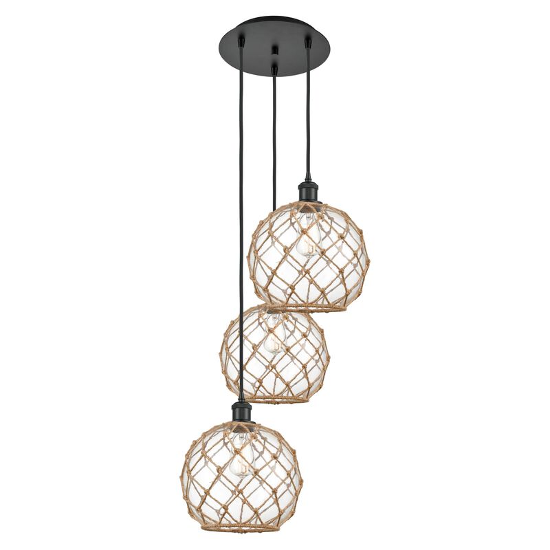 Bruno Marashlian Farmhouse Rope 17 Inch Multi Light Pendant by Innovations Lighting