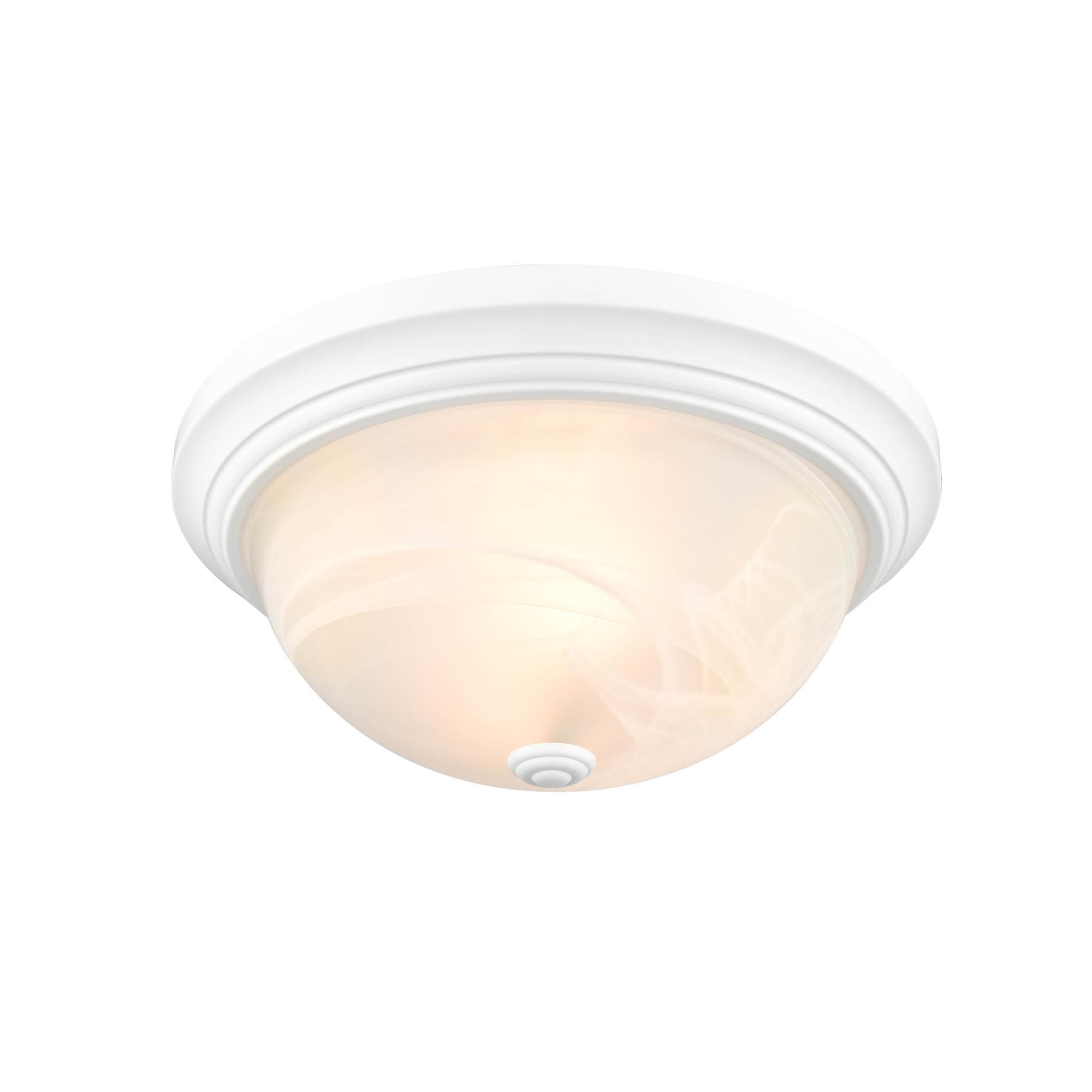 Shown in White finish and Faux Alabaster glass