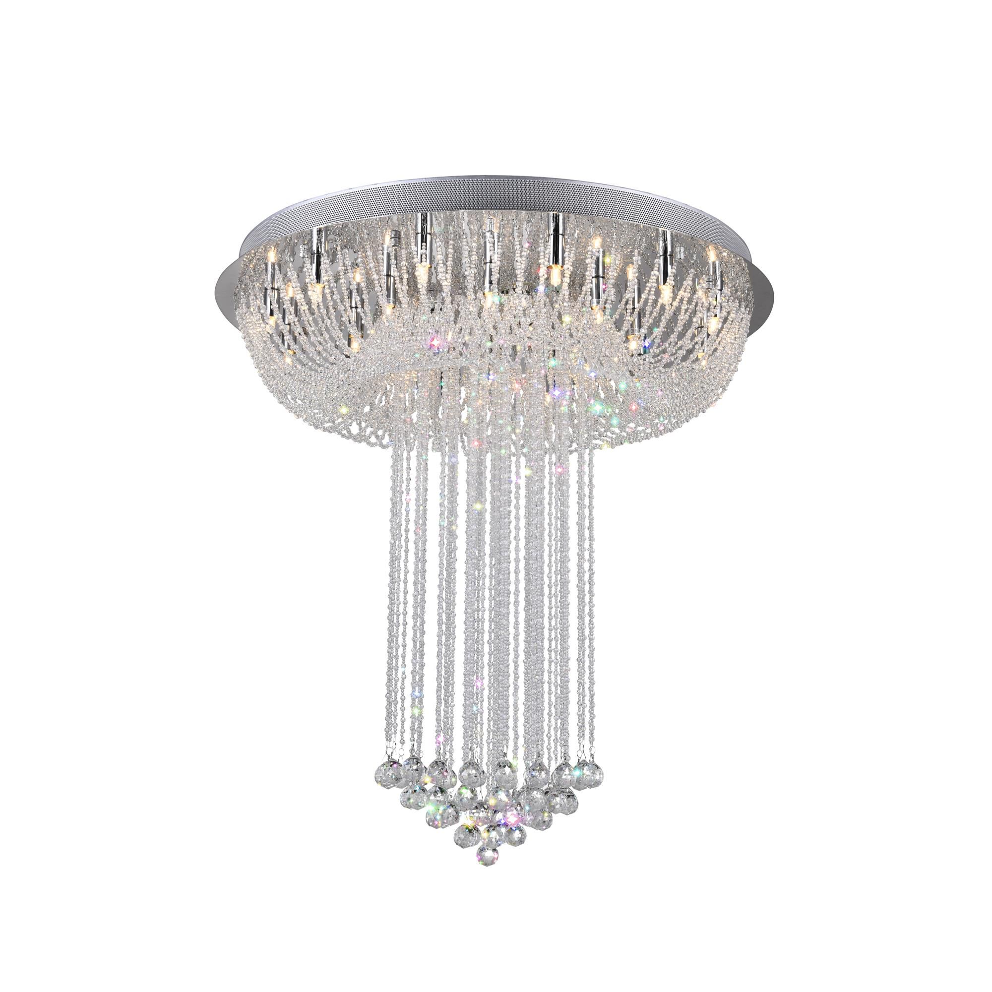 Waterfall 32 Inch 20 Light LED Flush Mount by CWI Lighting