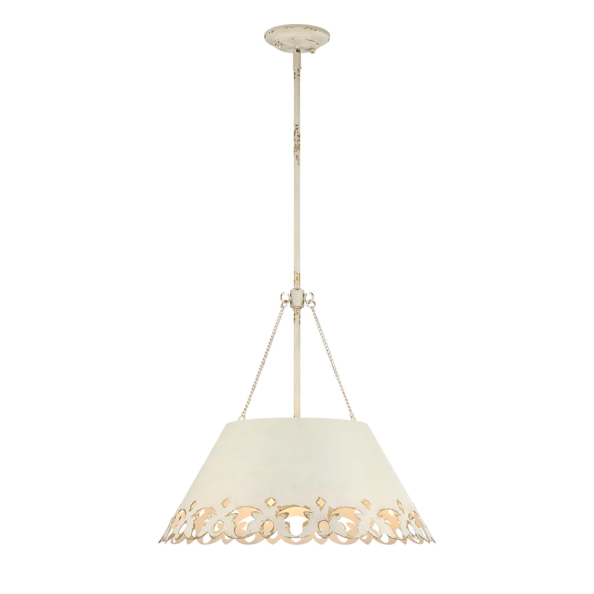 Shown in Antique Ivory finish and Beige shade