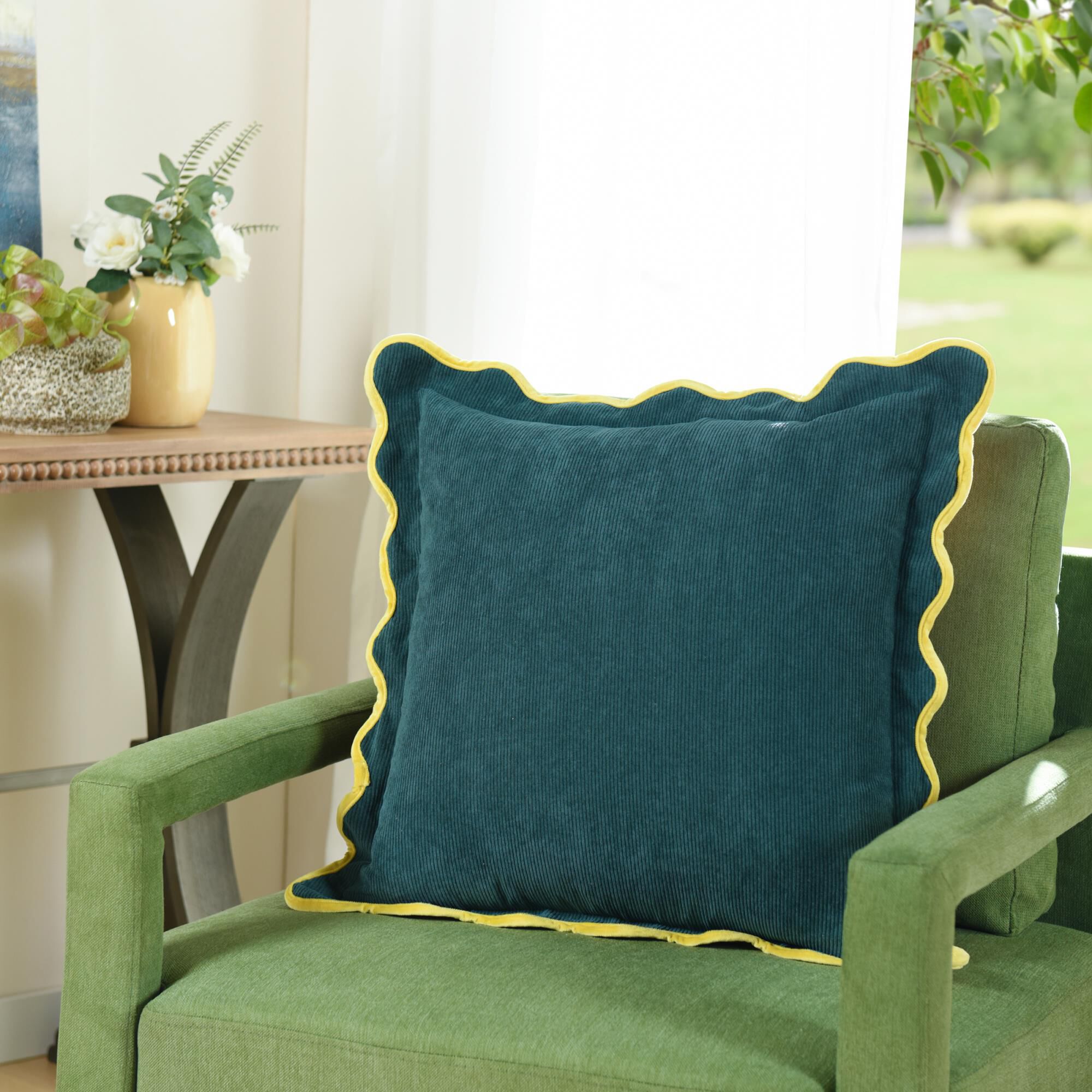 Shown in Dark Teal Green, Pink and Yellow finish