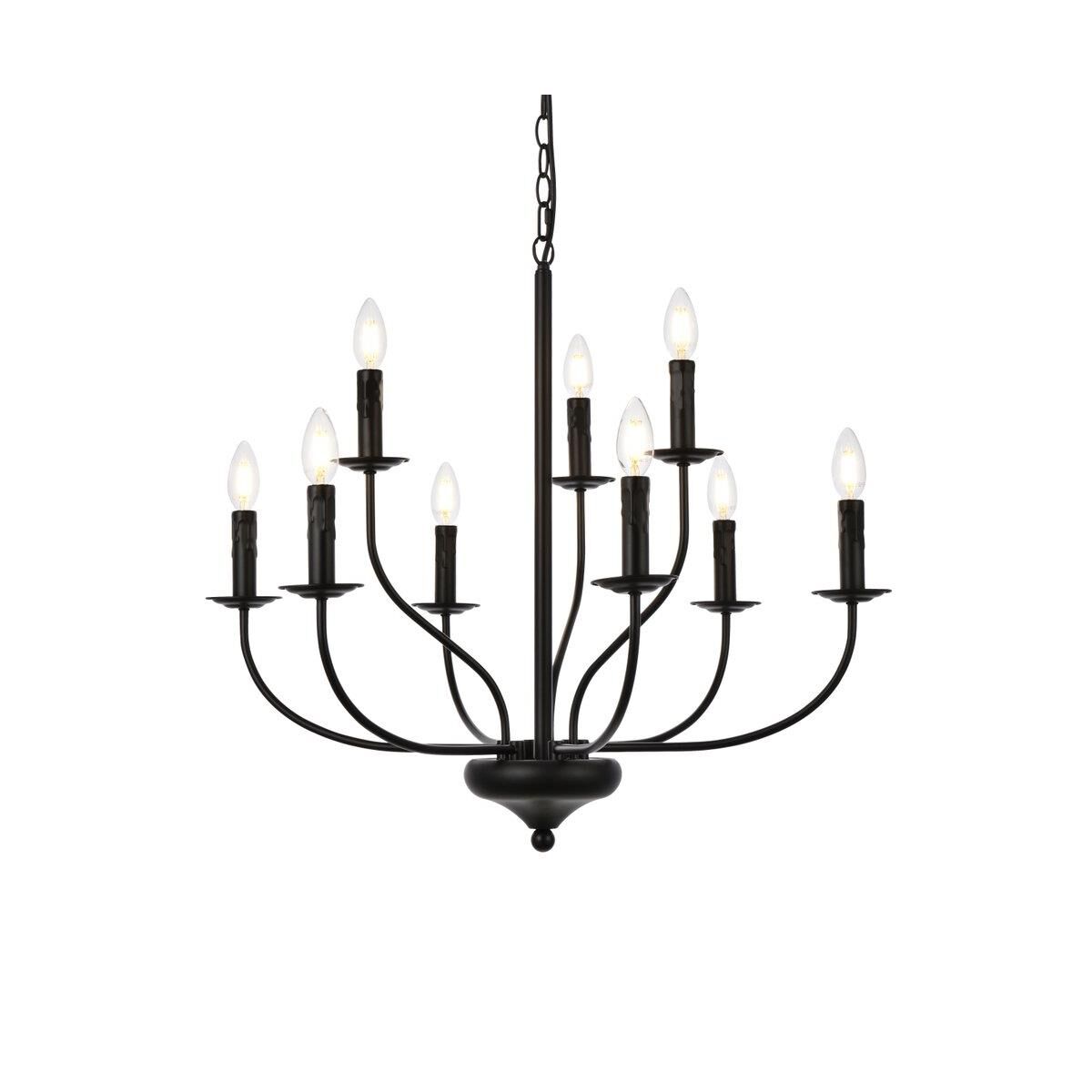 Westley 28 Inch 9 Light Chandelier by Elegant Lighting