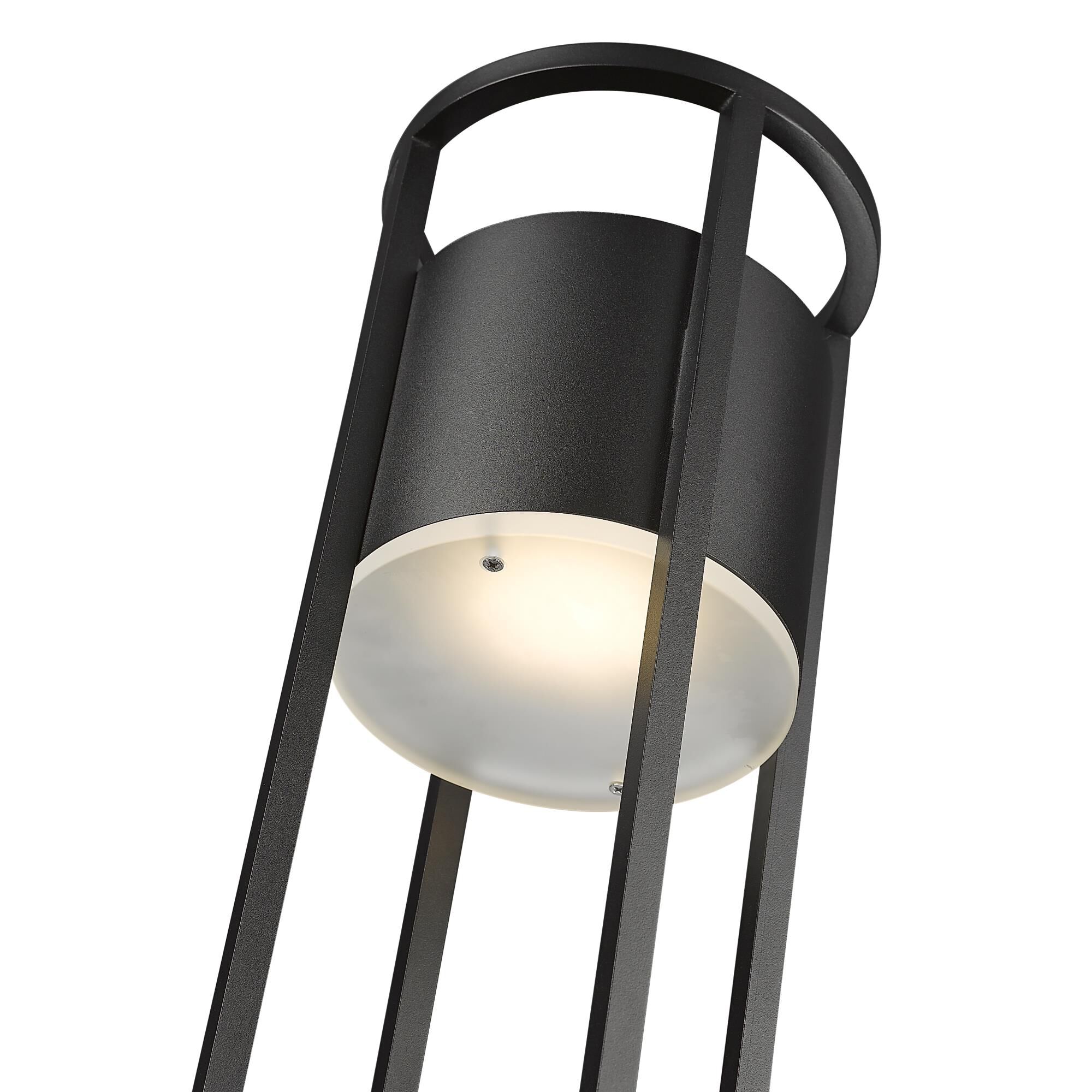 Shown in Black finish and Etched glass