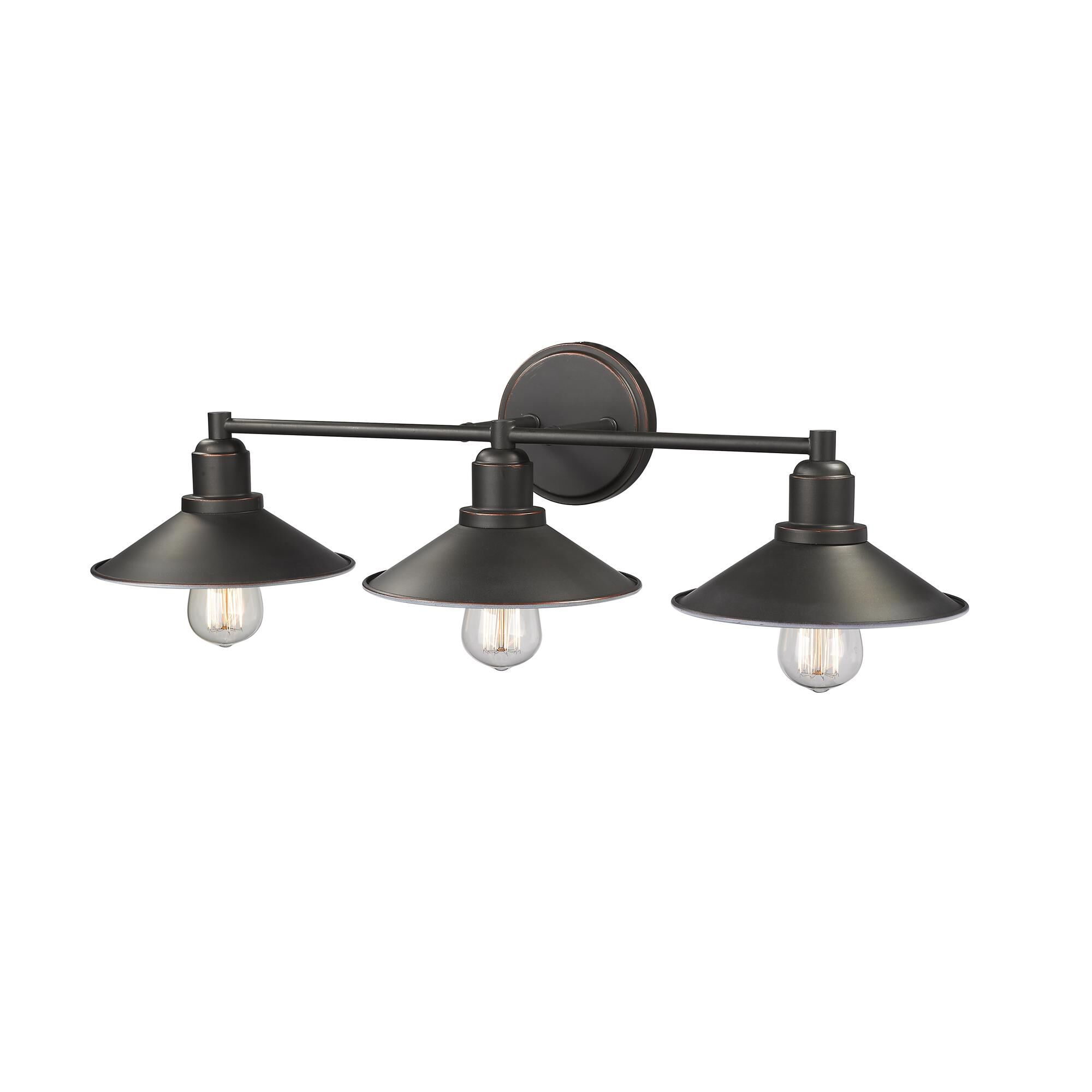 Shown in Olde Bronze finish and Steel glass and Steel shade