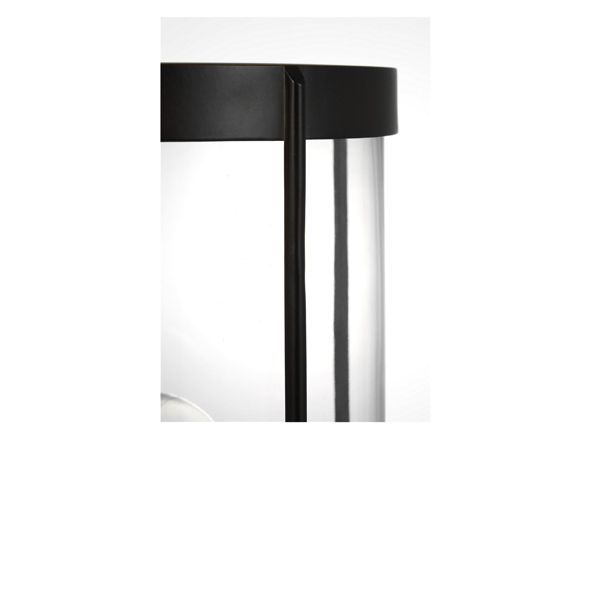 Shown in Textured Black finish and Clear glass