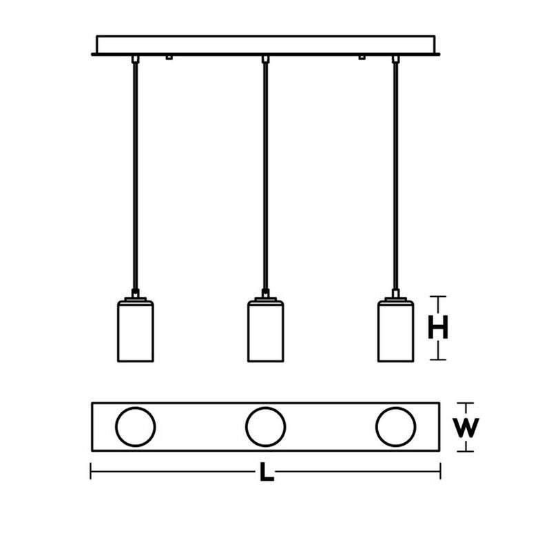Leo 36 Inch 3 Light Linear Suspension Light by AFX Lighting